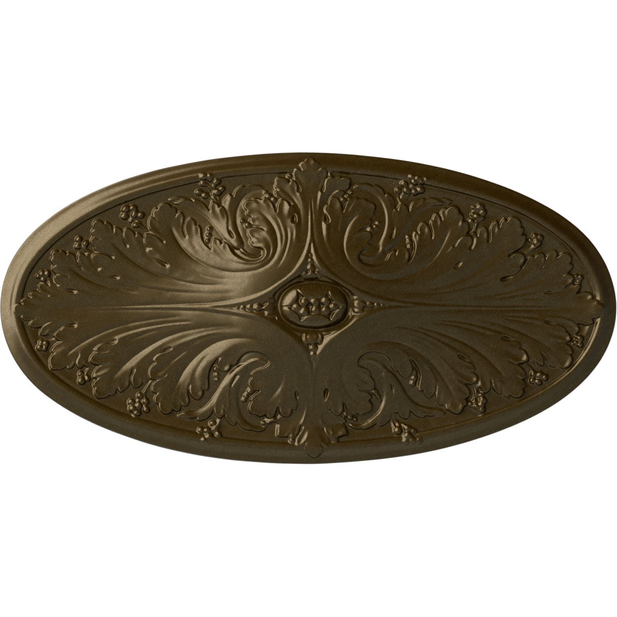Ekena Millwork CM24X12MABRS Madrid 12.5-in W x 24.75-in L Painted Brass Polyurethane Whole Ceiling Medallion