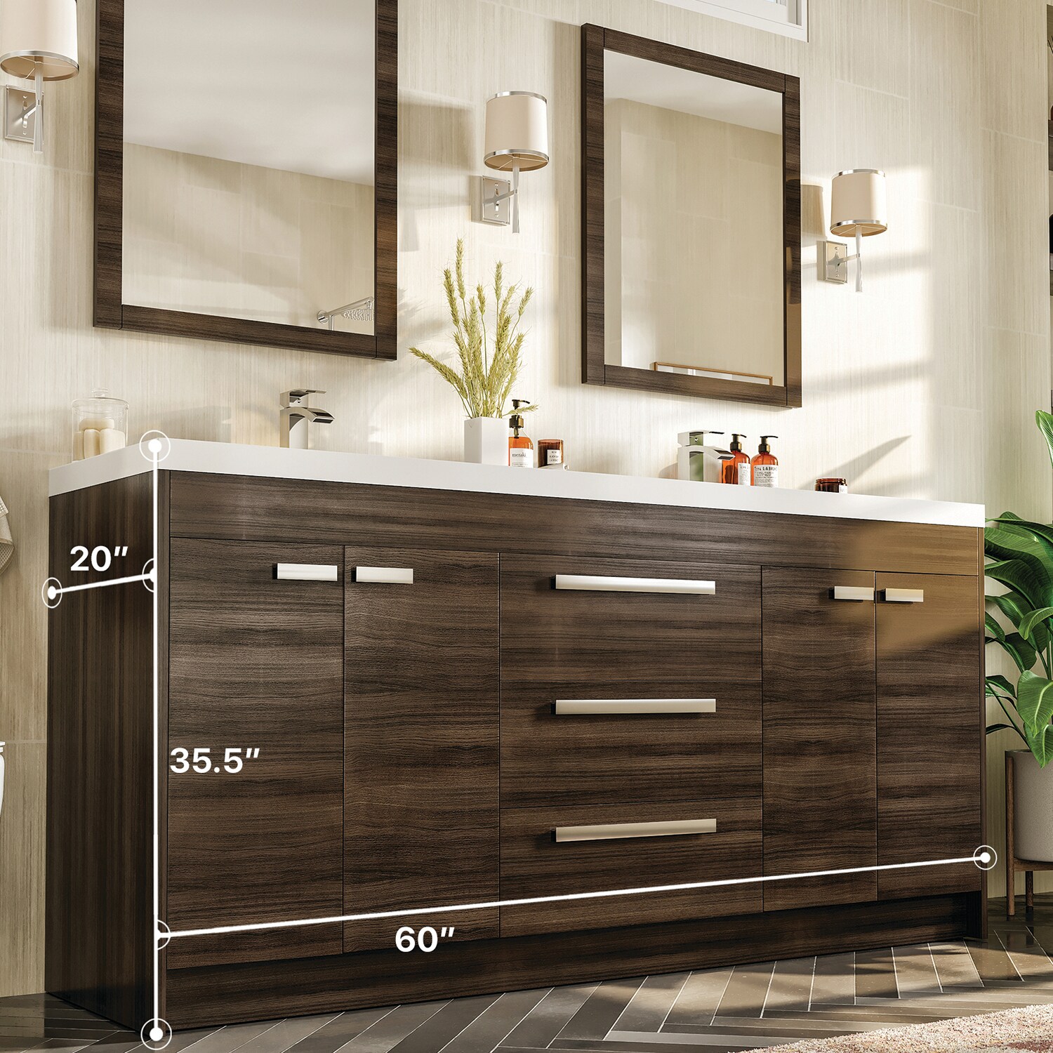 Eviva EVVN1500-8-60GOK Bath-Vanity-Combo - View #2