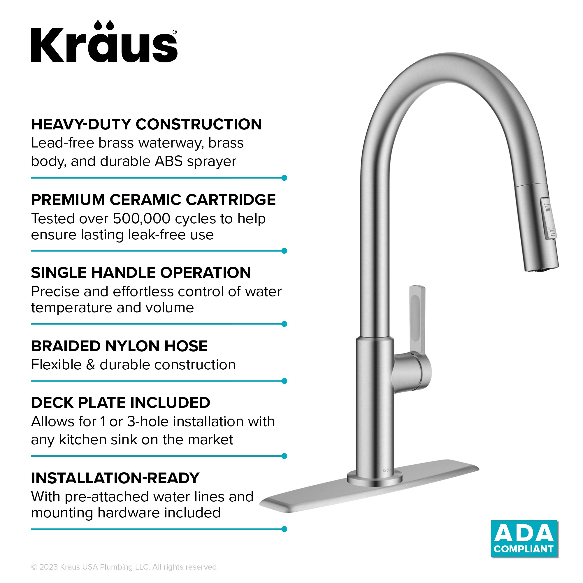 Kraus KPF-2820SFS-DP02SFS Kitchen-Faucets - View #11
