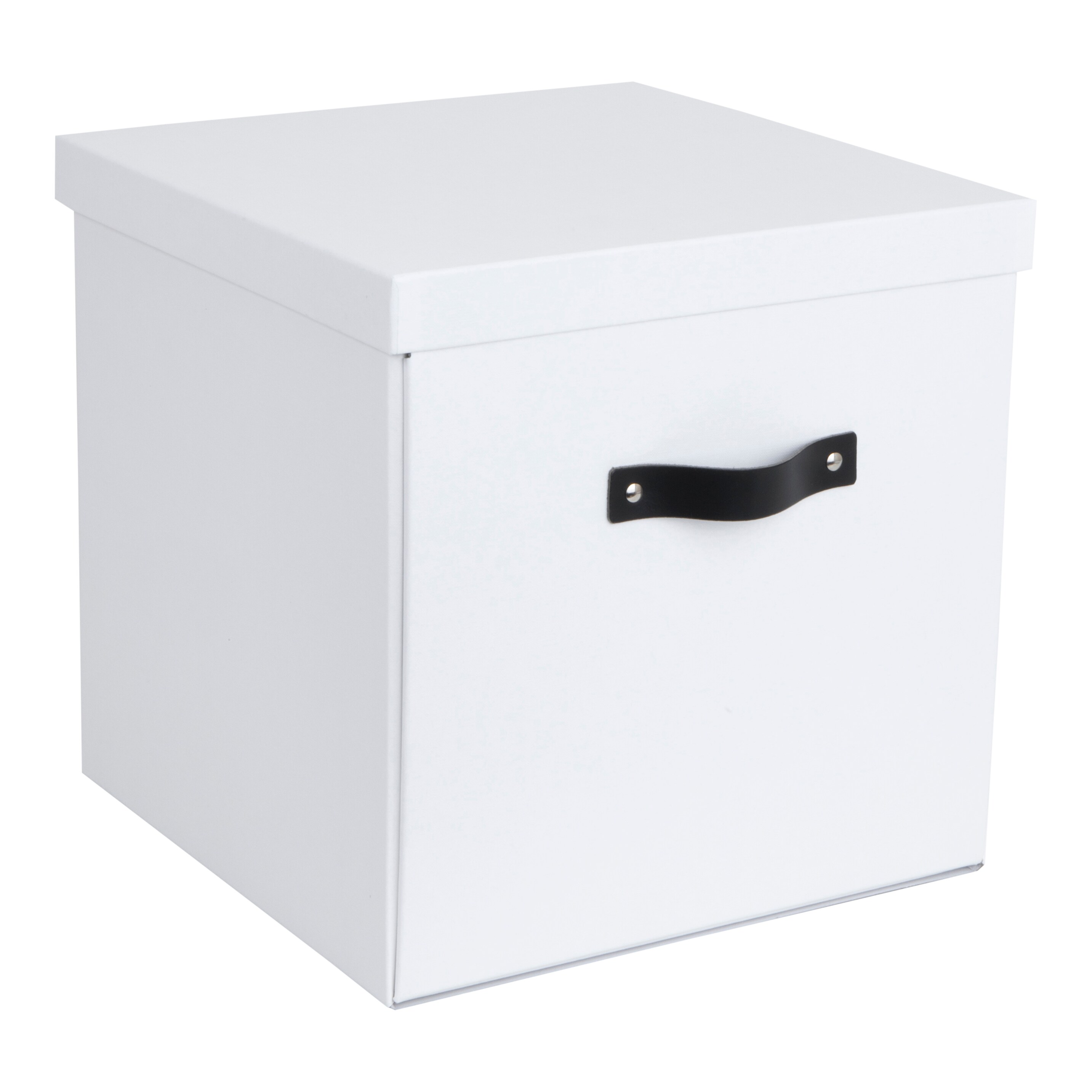 BIGSO BOX OF SWEDEN 990145533LEA000 Logan 12.4-in W x 12.2-in H x 12.4-in D White Paper Collapsible Stackable Bin