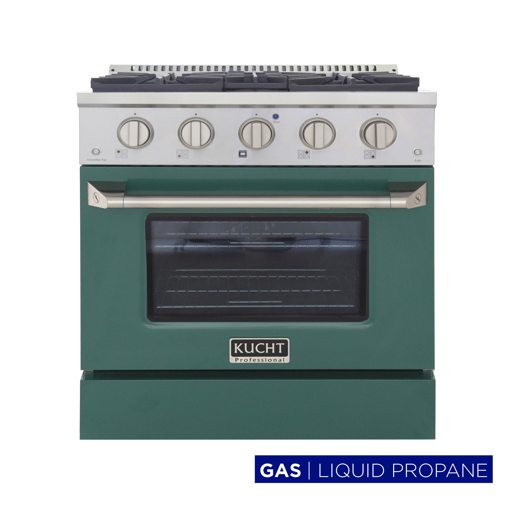 Kucht KNG301/LP-G KNG 30-in 4 burners 4.2-cu ft Convection Oven Freestanding Liquid Propane Gas Range ( Green )