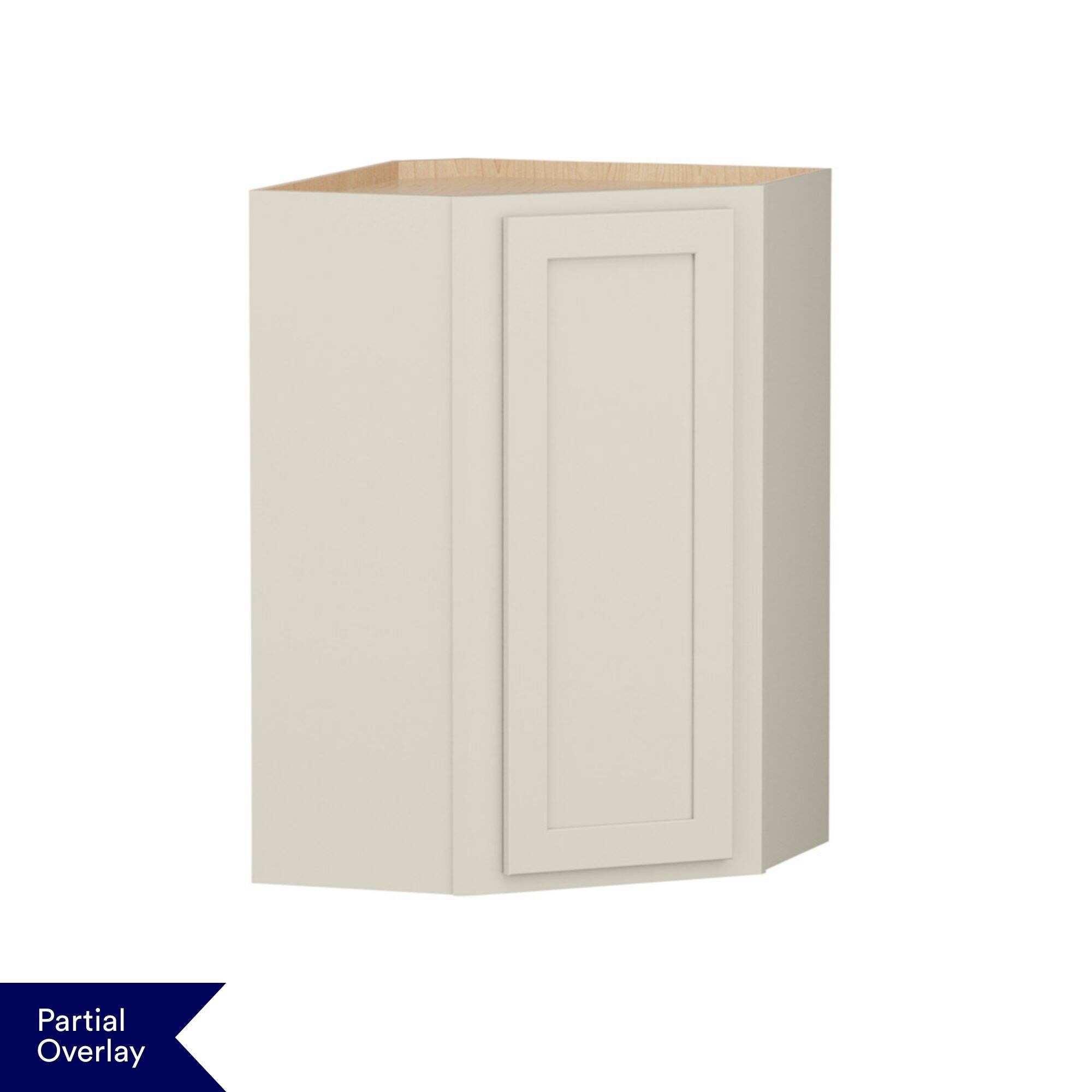 Shenandoah Breckenridge POL 24-in W x 36-in H x 12-in D Harbor Painted Diagonal Wall Fully Assembled Cabinet Recessed Panel Shaker
