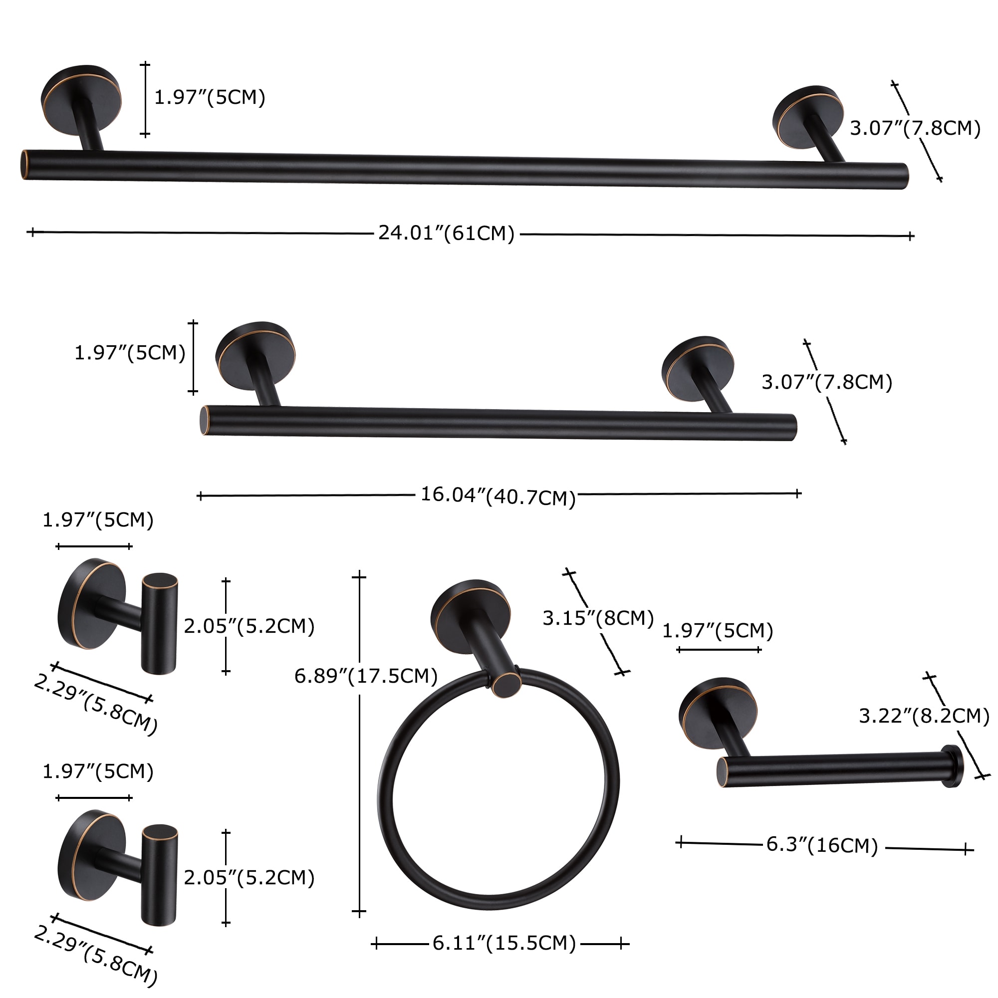 Sir Faucet Bathroom Faucet for Sink 1 or 3 Hole Deck Mount Black in the ...