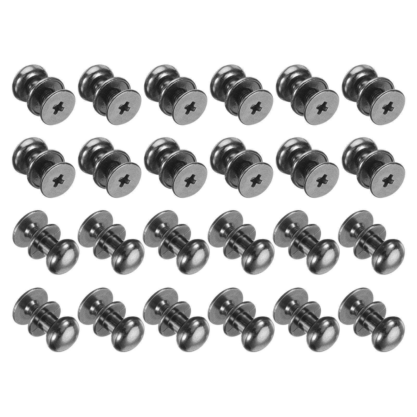 Unique Bargains 24pcs 0.3 Inch x 0.32 Inch Mini Round Knobs Small Drawer Pulls Cabinet Knobs Handles Pulls for Dresser Closet Jewelry Box Gift Cases Gray #S25093000UX4169