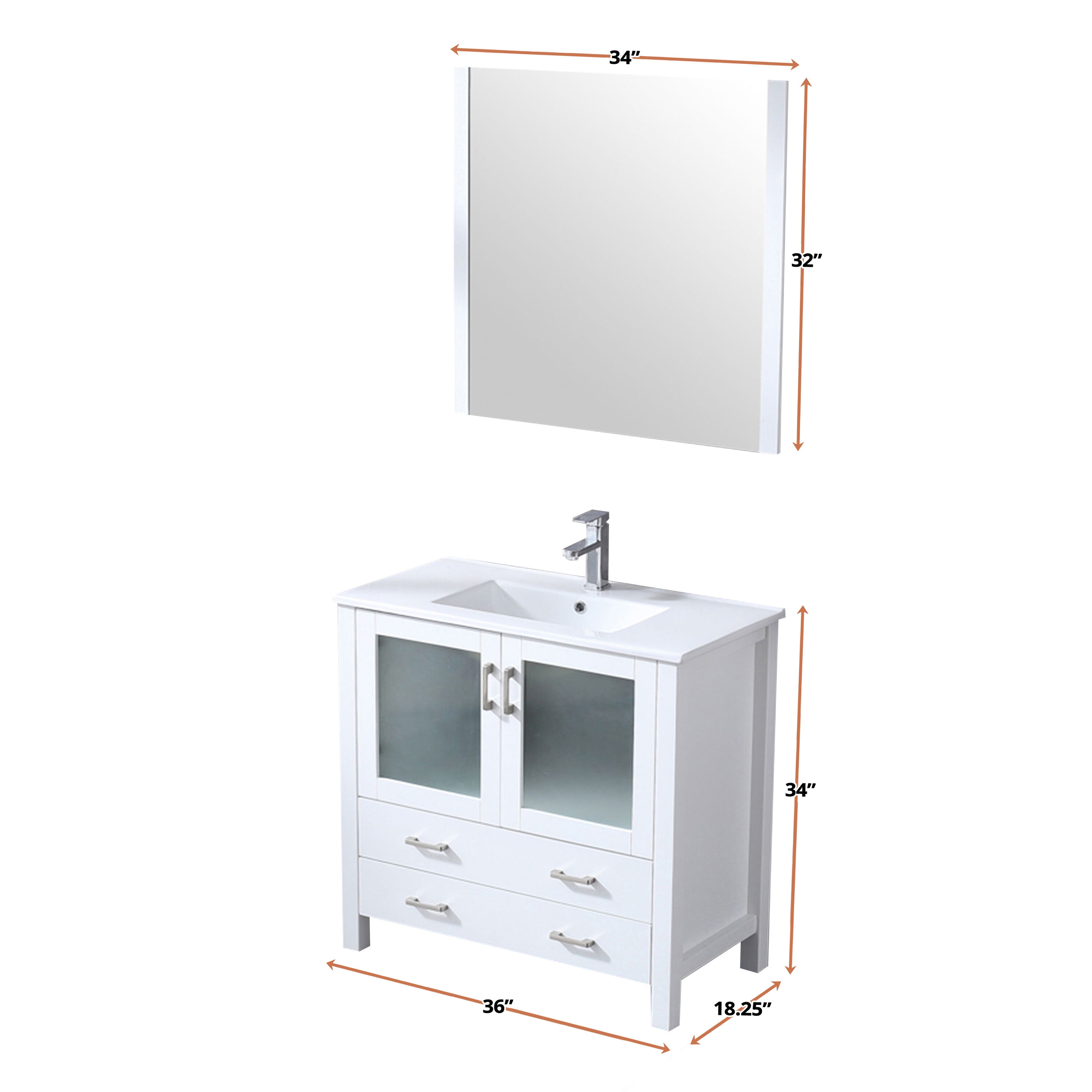 Lexora LV341836SAESM34F Bath-Vanity-Combo - View #6
