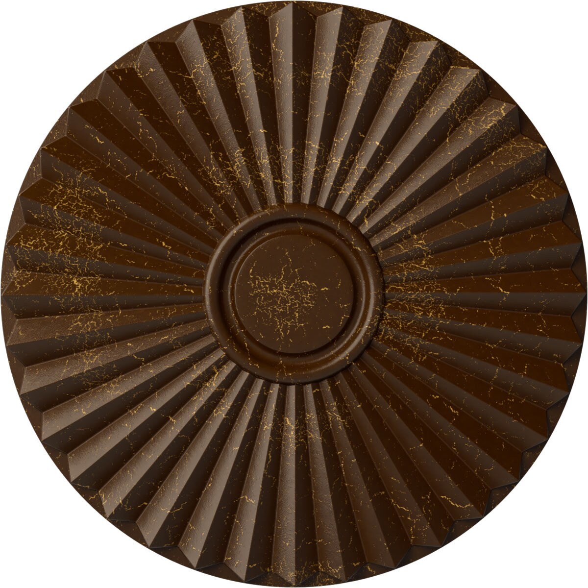 Ekena Millwork CM20SHRBC Shakuras 19.75-in W x 19.75-in L Root Beer Crackle Polyurethane Ceiling Medallion