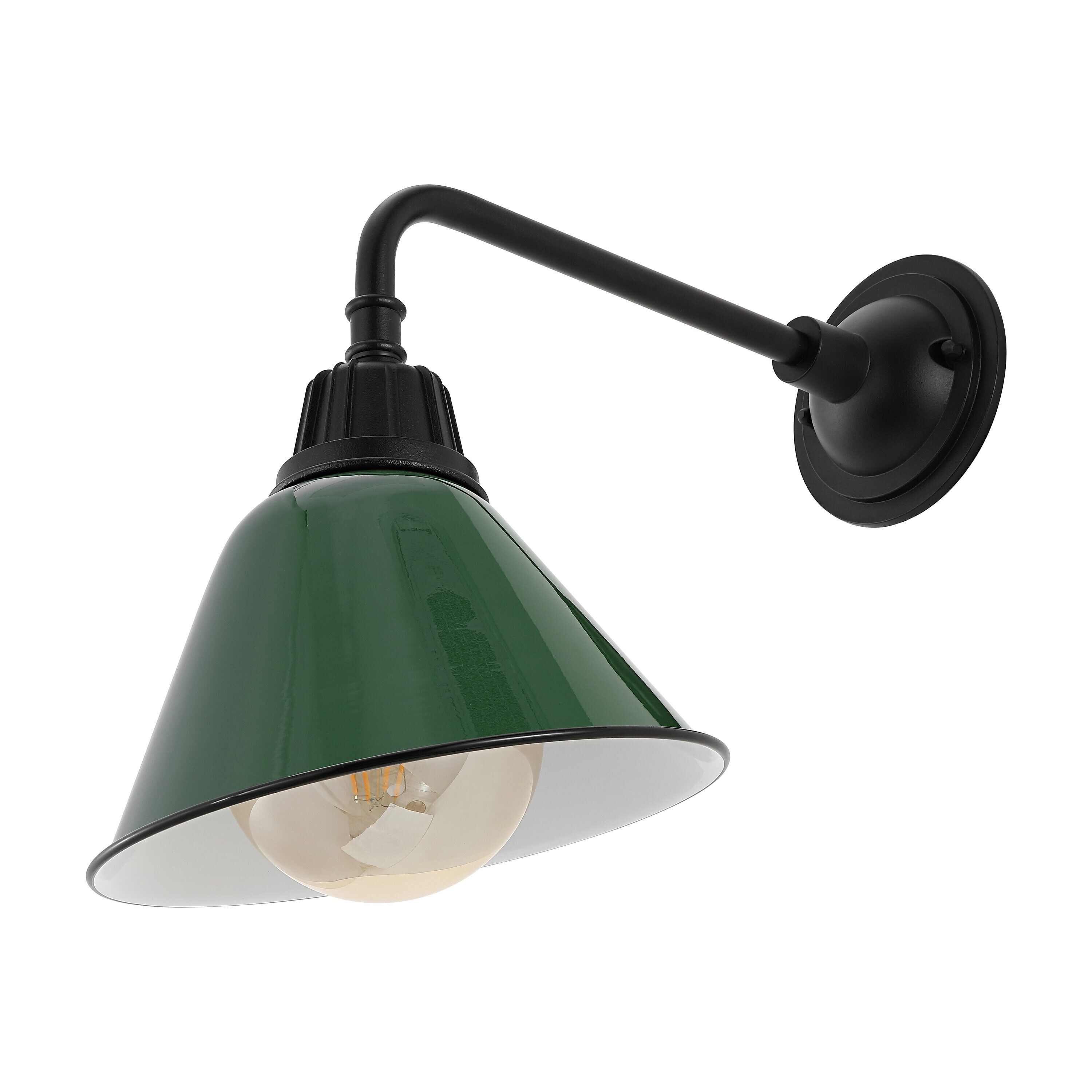 Croydon 16'' Satin Black Iron LED Gooseneck Outdoor Sconce
