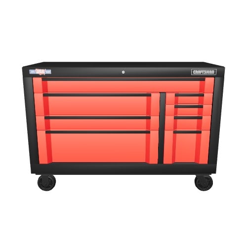 CRAFTSMAN 3000 Series 54-in W x 37-in H 8-Drawer Steel Rolling Tool Cabinet (Red)