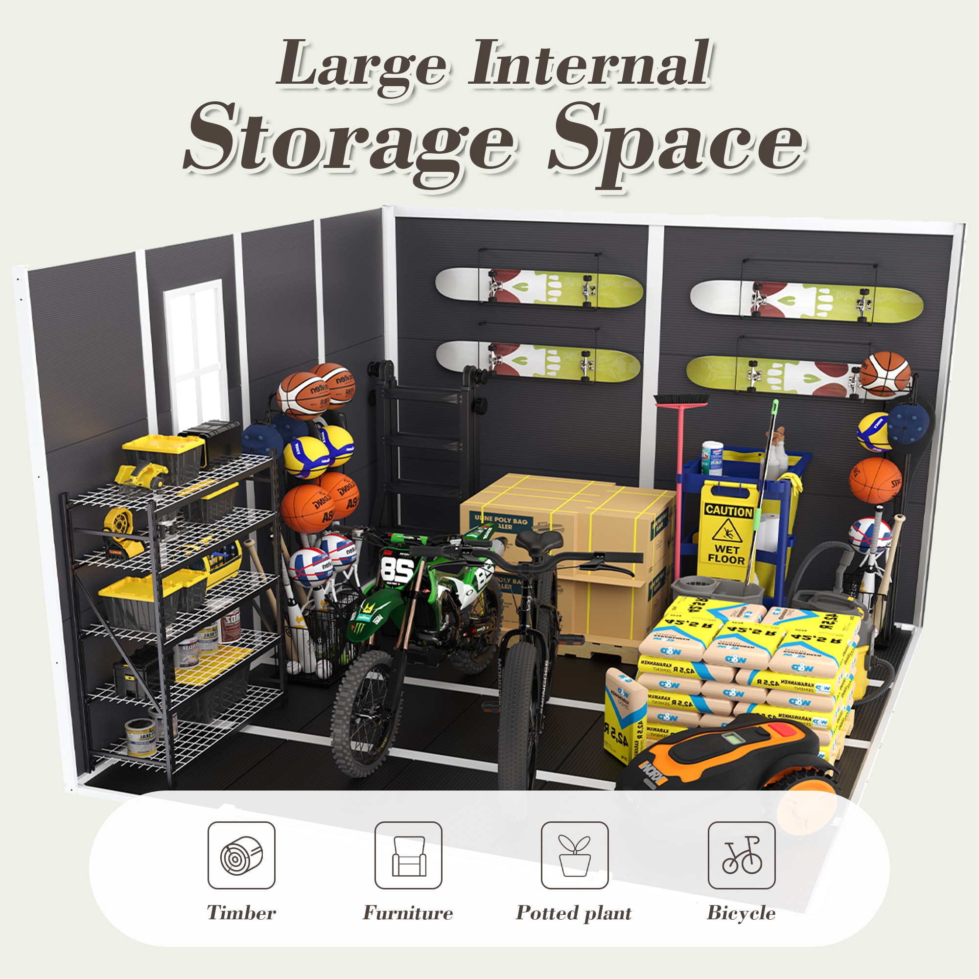 Mondawe MD-WWC00049 Vinyl-Resin-Storage-Buildings - View #6