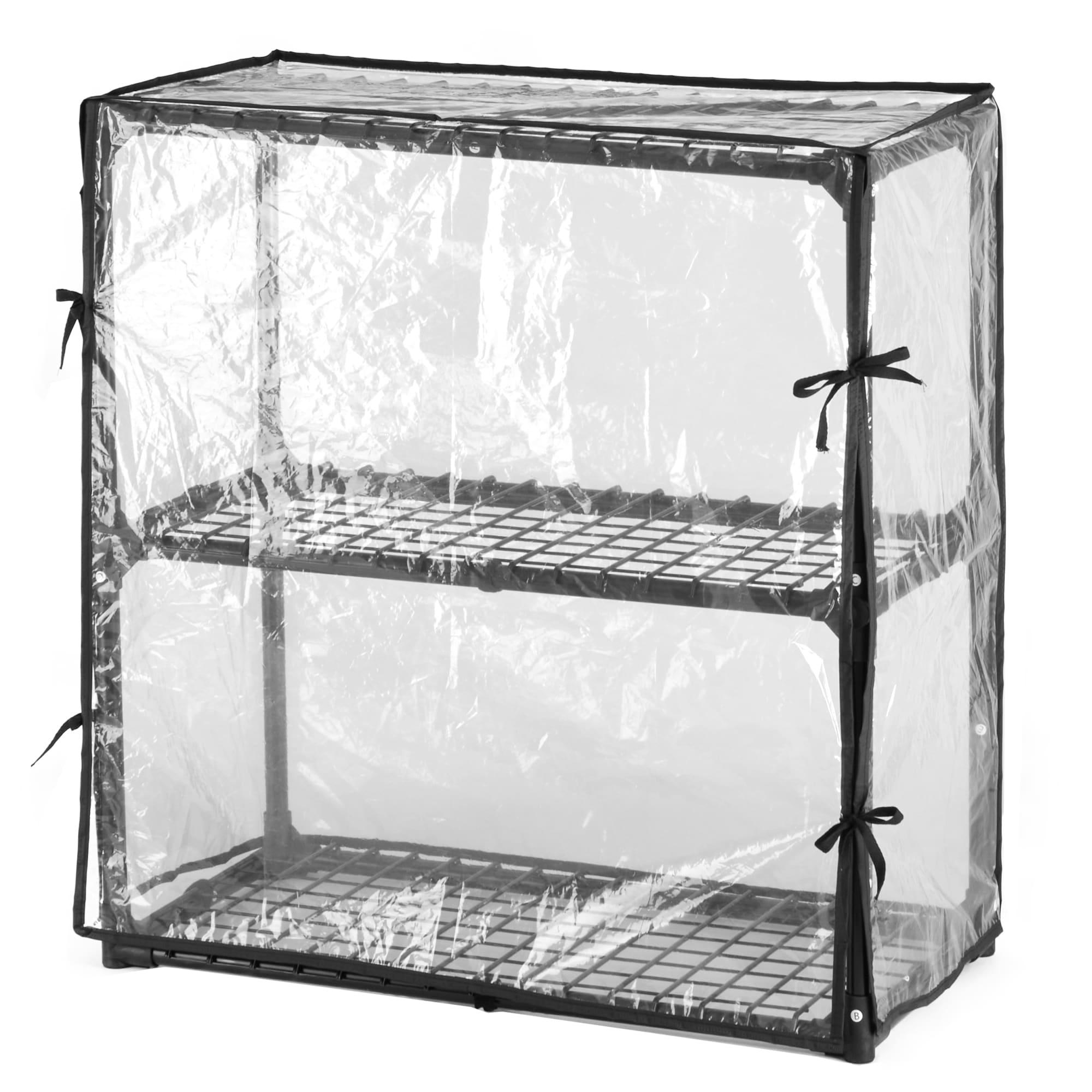 Gaierptone 29-in W x 14-in D x 31-in H 3 -Tier Black Metal Wire Utility Shelving Unit