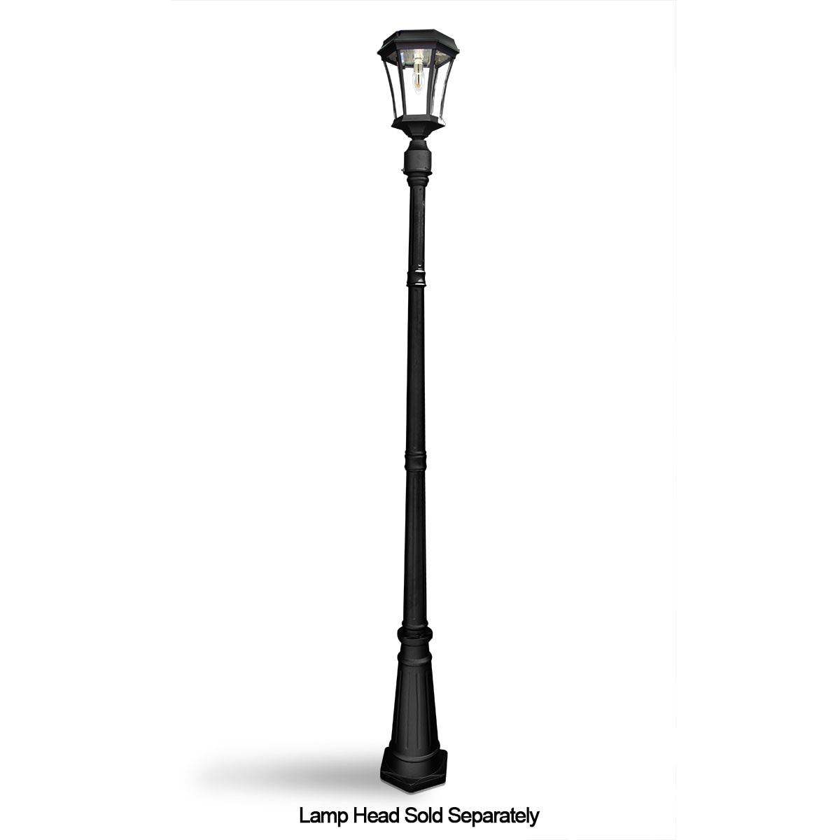 Gama Sonic GS-DP55F-BLK Decorative Victorian Post 79.0-in Black Traditional Outdoor Pole