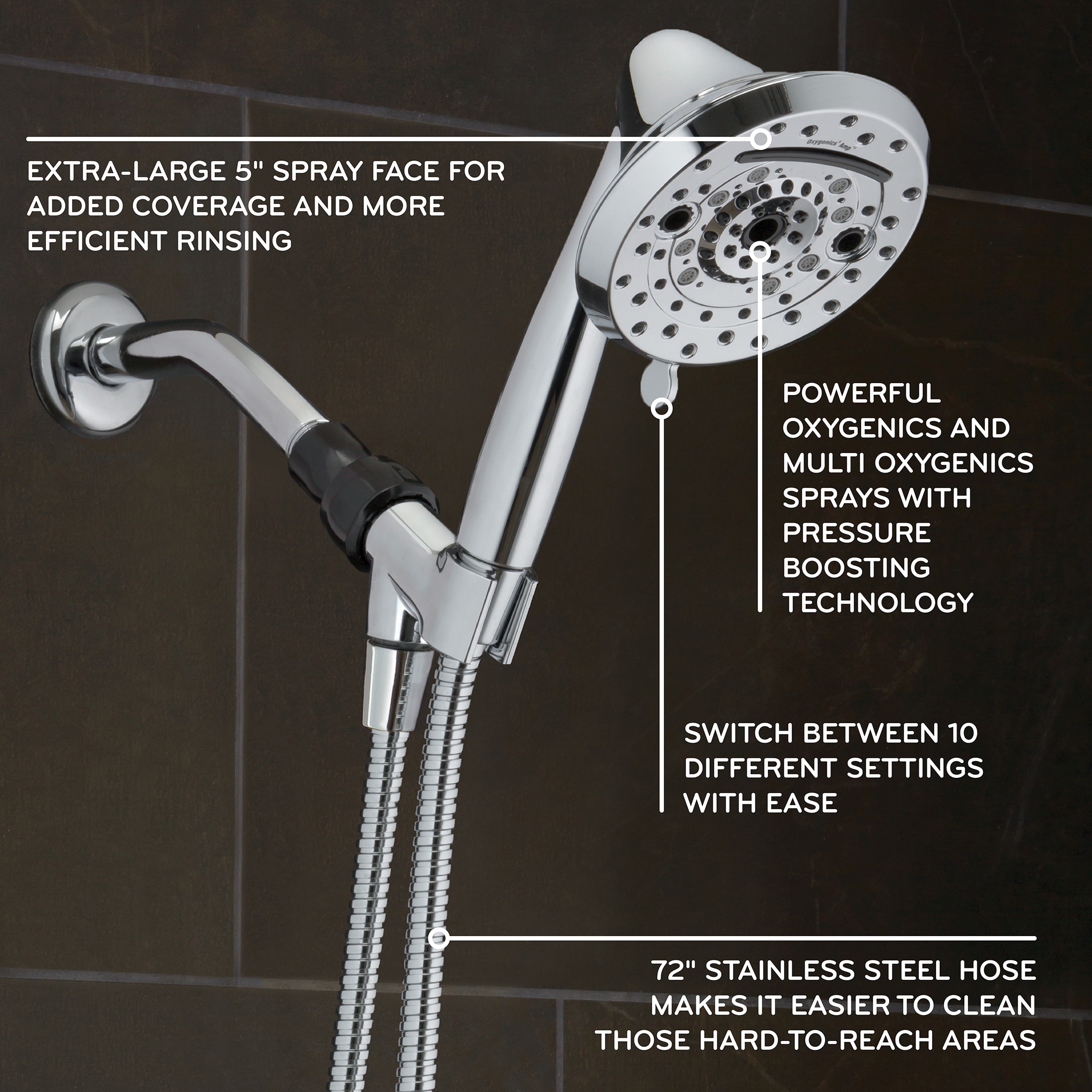 Oxygenics 51188 Fixed-Showerhead - View #2
