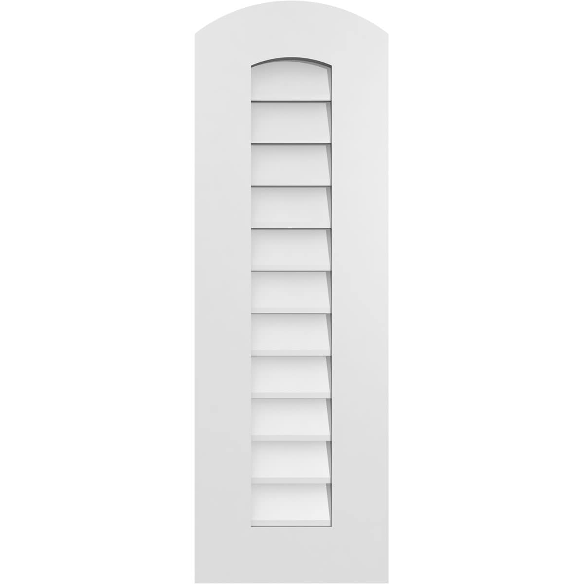 Ekena Millwork GVPAR12X3601SN 12-Inches x 36-Inches Off-white Round top PVC Gable Louver Vent