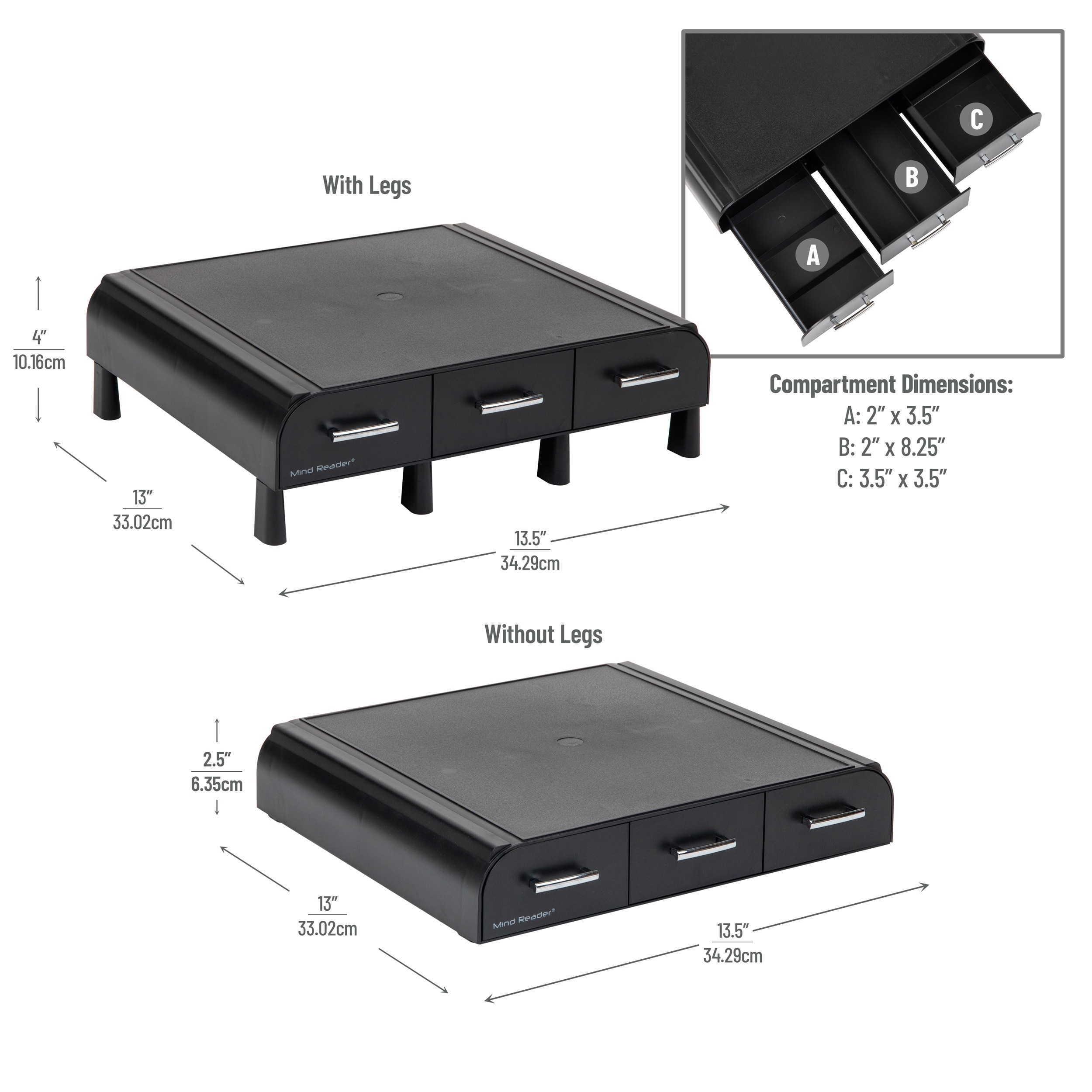 Mind Reader 2MONSTA3D-BLK Office-Accessories - View #3