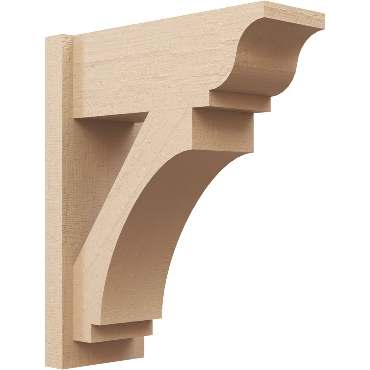 Ekena Millwork 2132371 Timberthane Rough Cedar Faux Wood Imperial Traditional Outlooker 8-in W x 20-in D x 24-in H Primed Tan