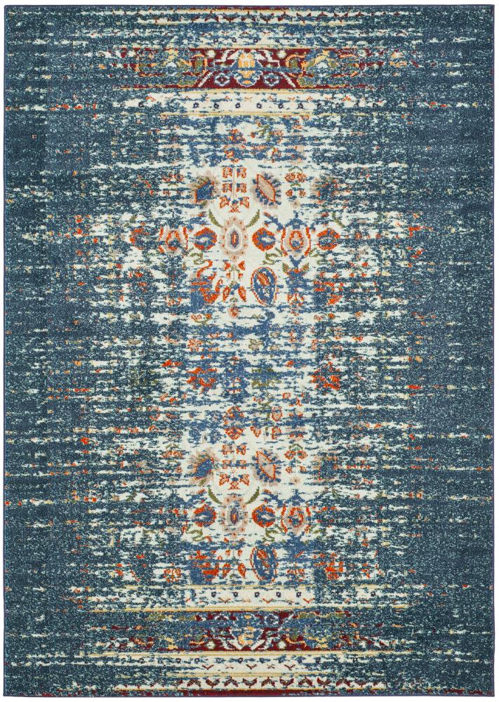 Safavieh MNC208V-6 Monaco Winfrid 7 x 9 (ft) Loomed Polypropylene Blue/Ivory Rectangular Indoor Abstract Area rug