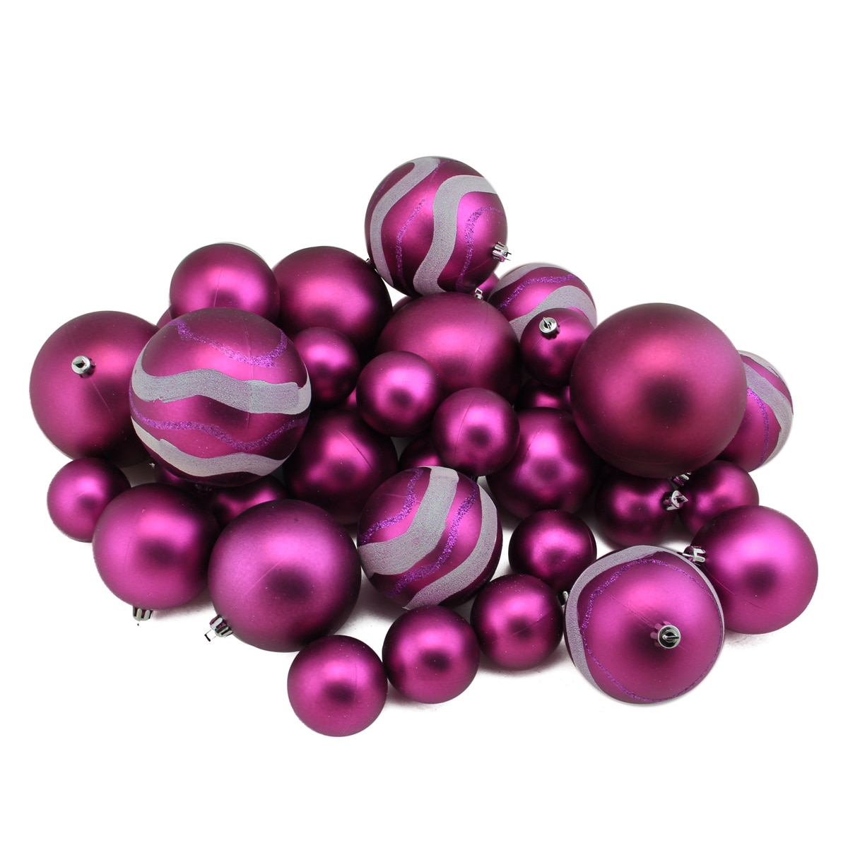 Northlight 31756971 39 -Pack Pink Ball Standard Indoor Ornament set Shatterproof