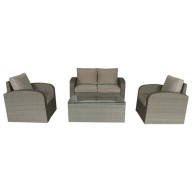 rattan garden furniture lounge siena grey