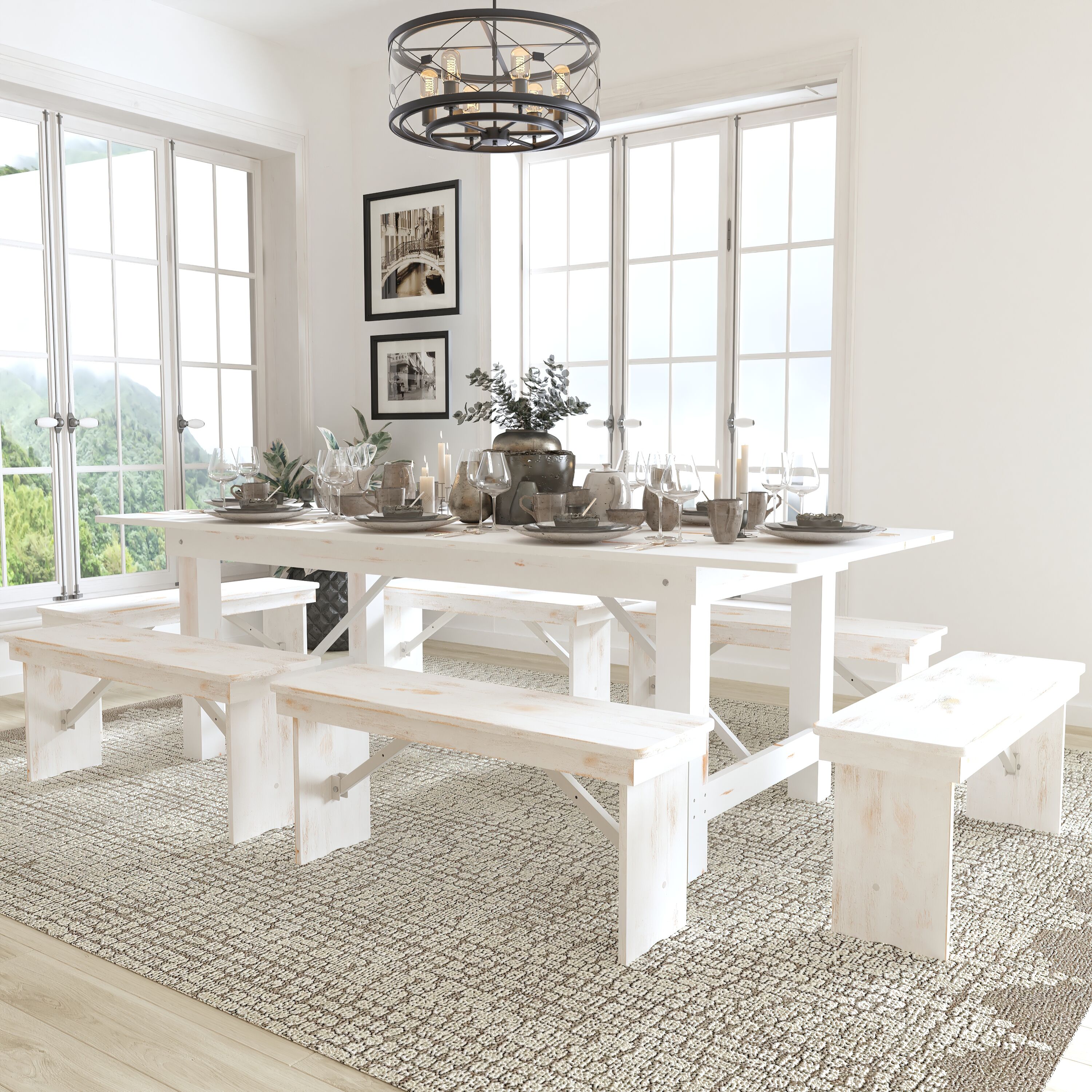Rustic Farmhouse Dining Table Dining Room Set Dining Room 