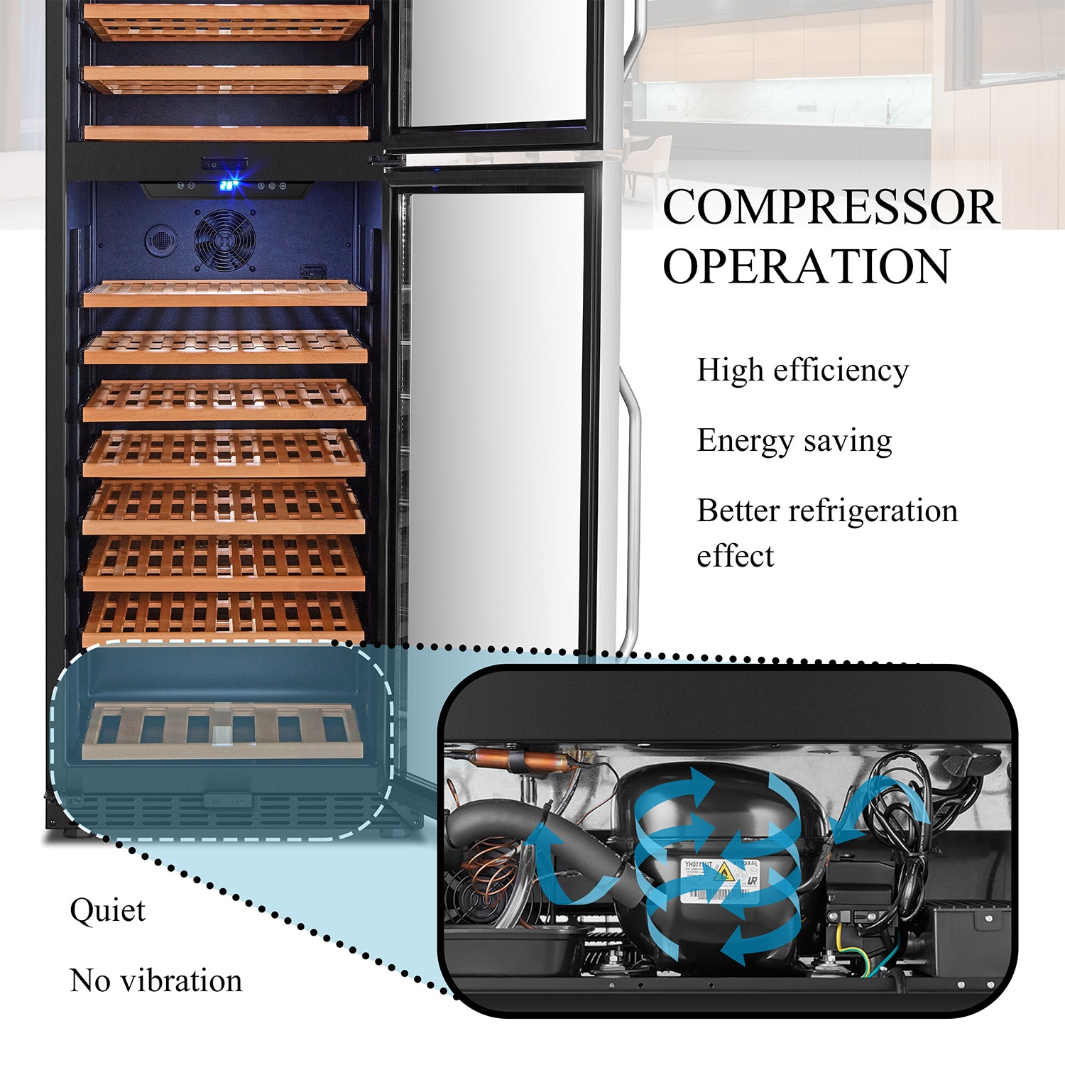LANBO LW162DD Wine-Chillers - View #3