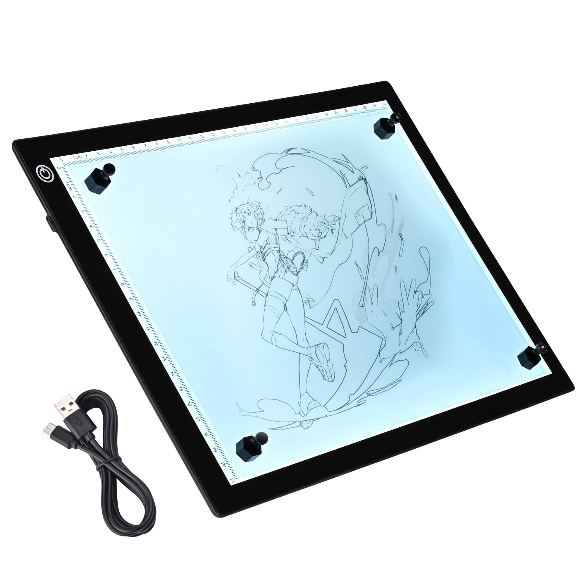 Yescom 11LDB001-14IN-LO Portable A4 Light Pad Diamond Painting Light Board Light Box for Tracing Dimmable for Art Diamond Painting Drawing Sketching Tattoo Animation