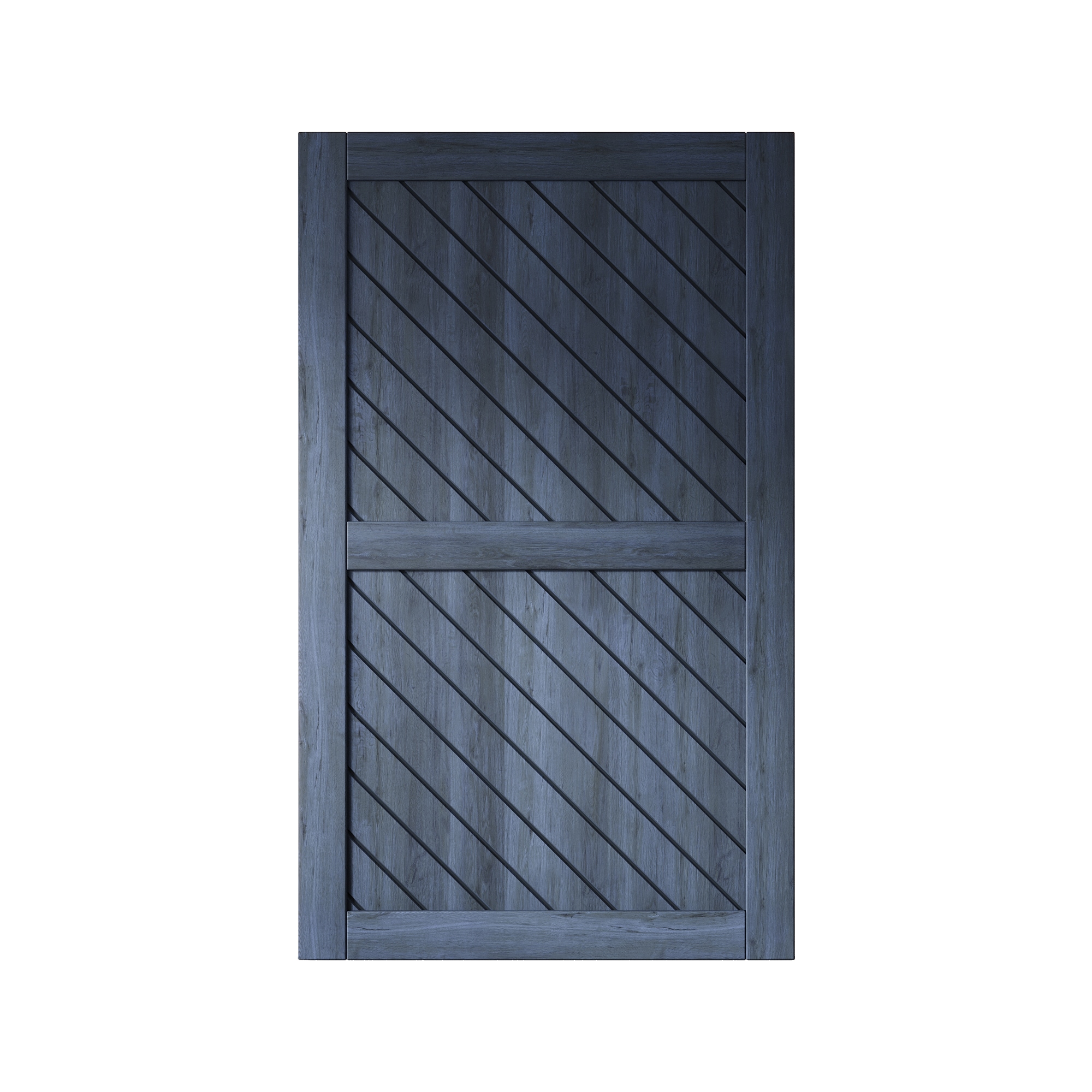 HOMACER XT2-4880-NA 48-in x 80-in Navy Prefinished Non-standard Pine Wood Solid core Single Barn Door (Hardware Not Included)