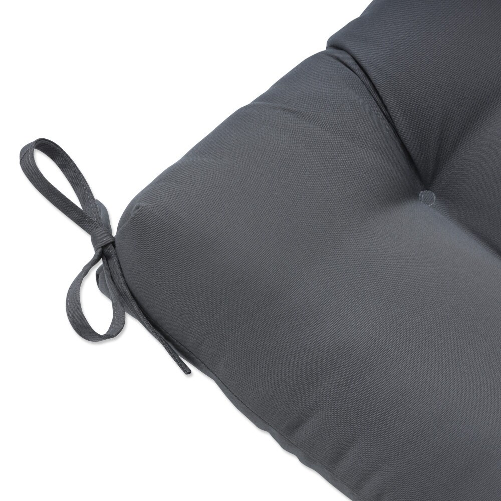 Pillow Perfect 18-in x 60-in Grey Patio Bench Cushion in the Patio  Furniture Cushions department at