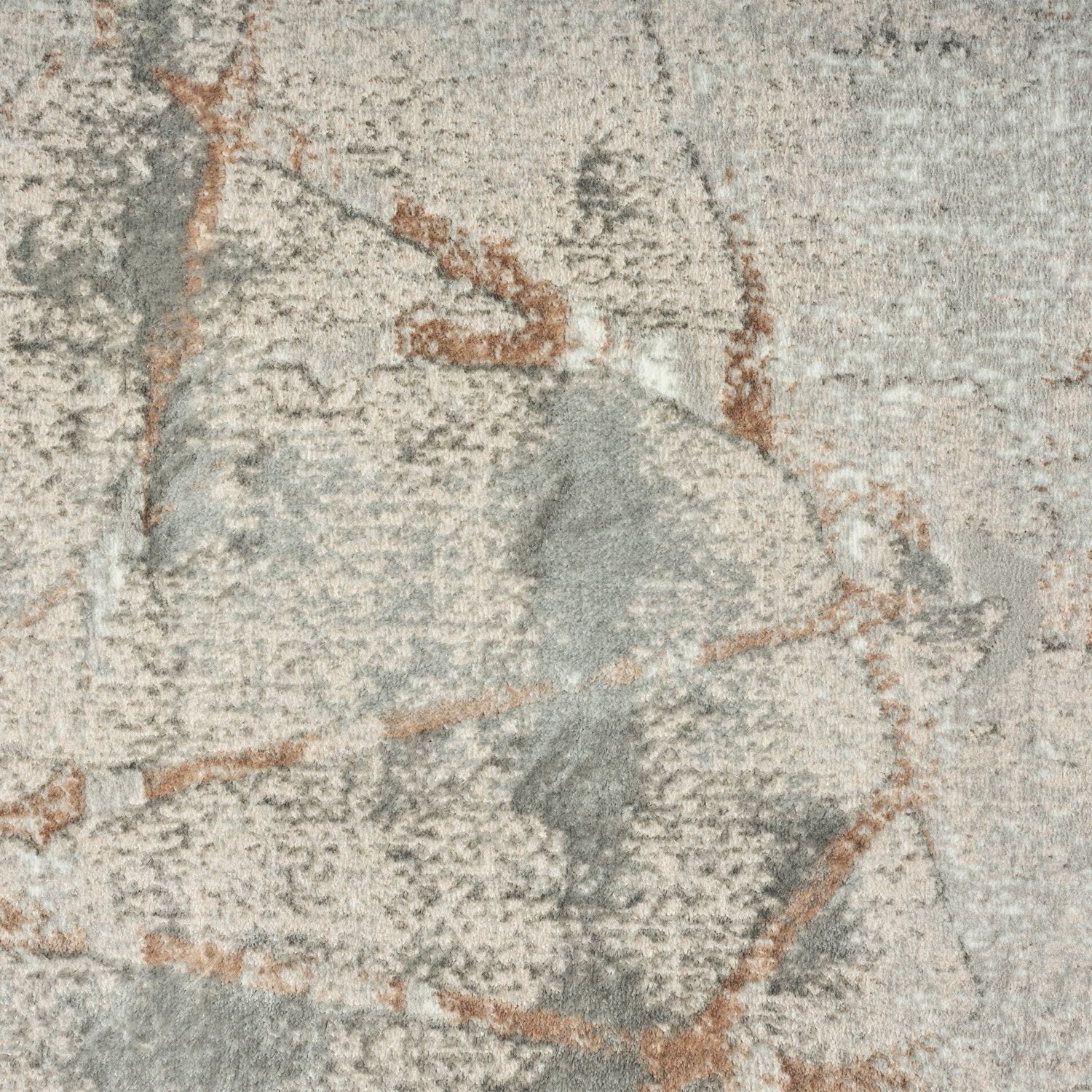 Anna Rae Beige and Gray Abstract Polyester Area Rug, 7'5" x 9'5"