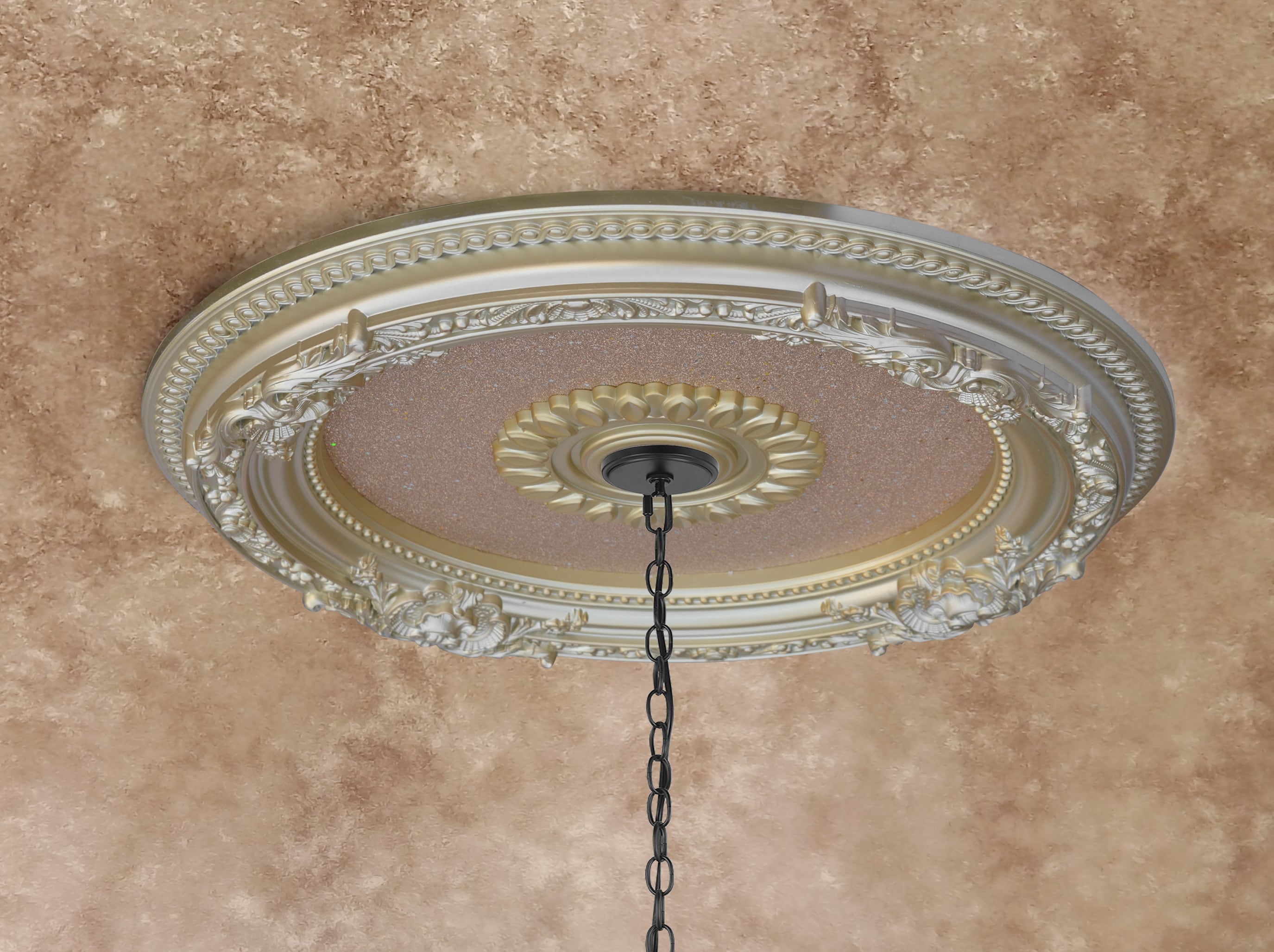 AFD HOME 12013955 Masterpiece Moldings 24-in W x 24-in L Traditional Multiple colors/finishes Polystyrene Whole Ceiling Medallion