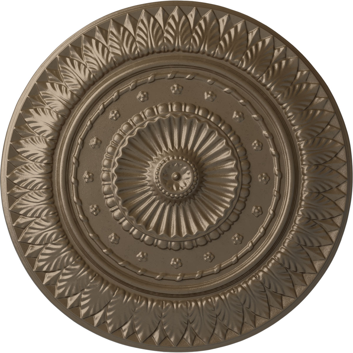 Ekena Millwork CM26CSWSS Christopher 26.625-in W x 26.625-in L Painted Warm Silver Polyurethane Whole Ceiling Medallion