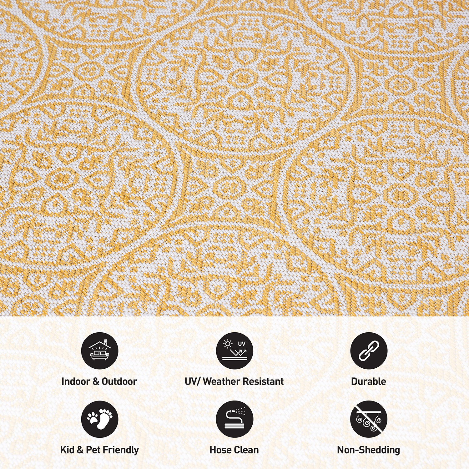 World Rug Gallery 121YELLOW8X10 rugs - View #5