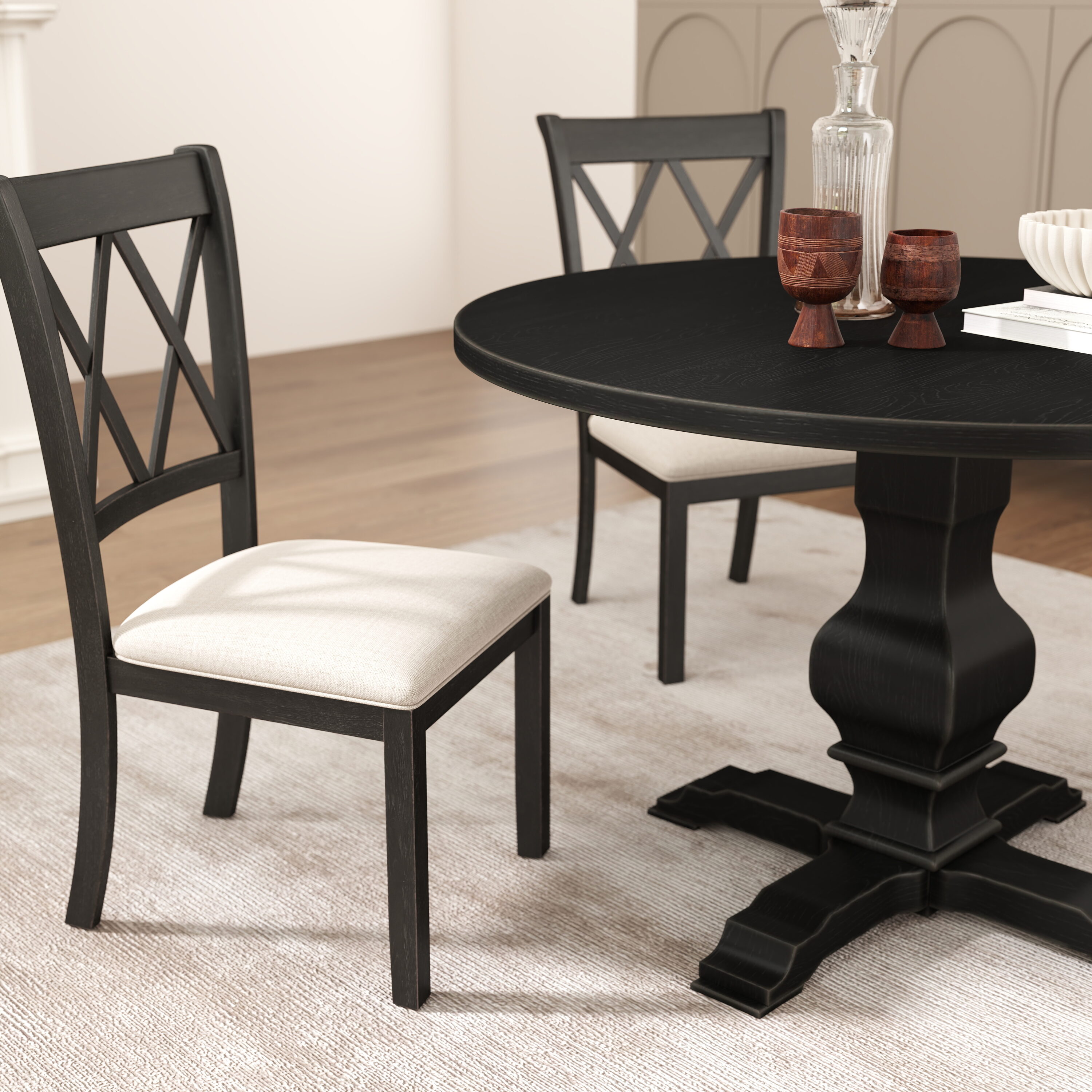 Roundhill Furniture T407BK-C304X2 Dining-Sets - View #10