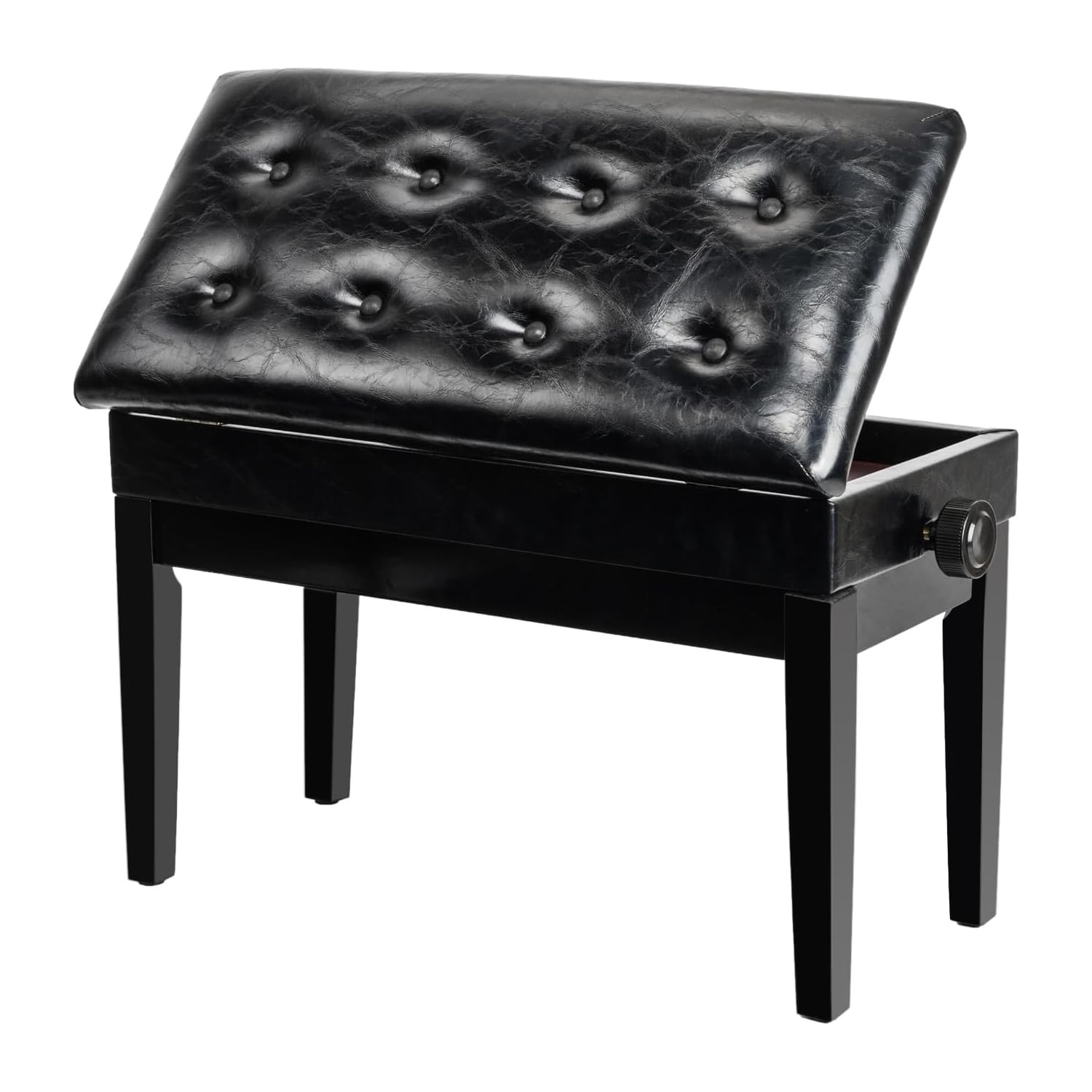 Outopee LO1G13000285 Modern Black Storage Bench with Storage 29.5-in x 13.8-in x 18.9-in
