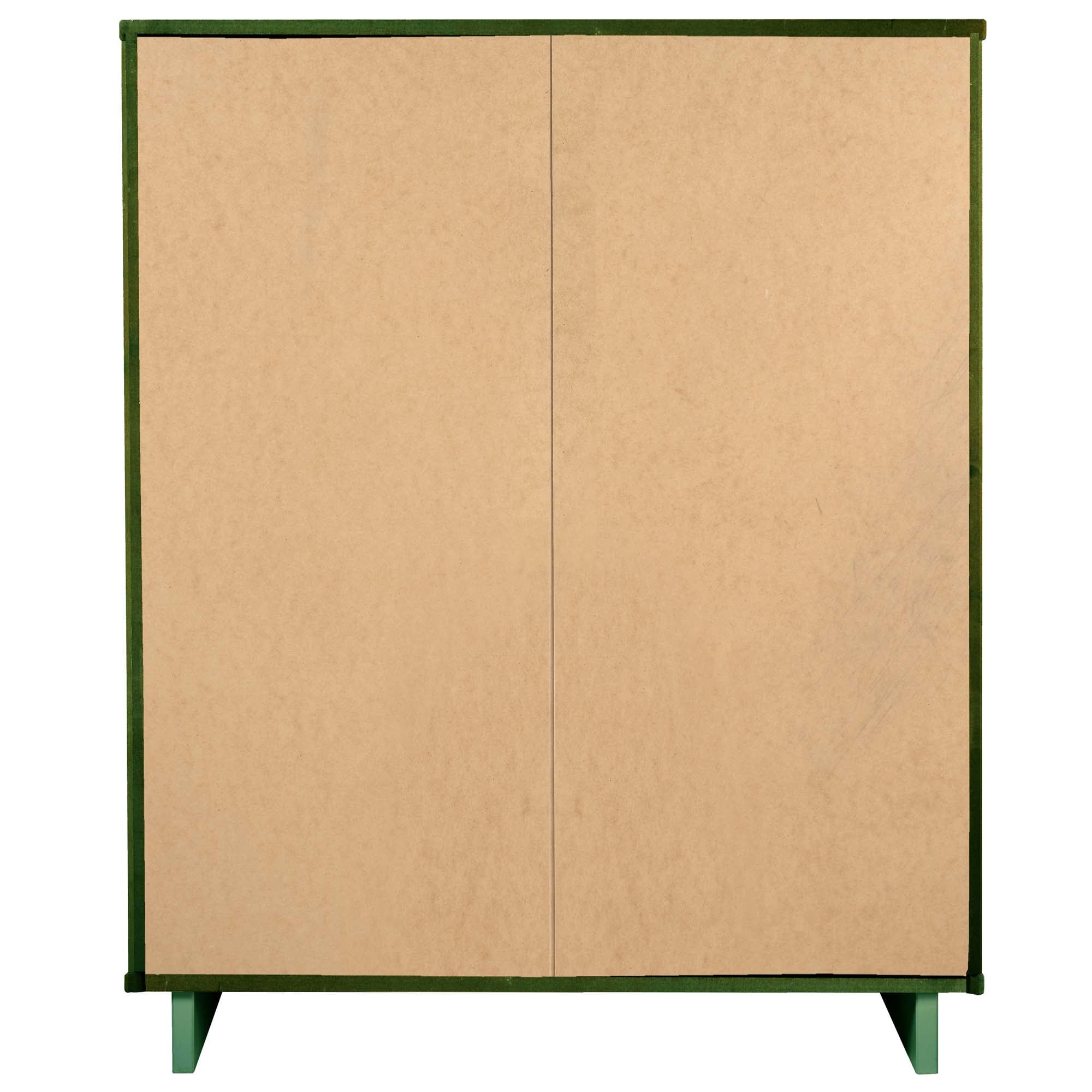 Granville Sage Green Modern 5-Drawer Chest with Metal Handles