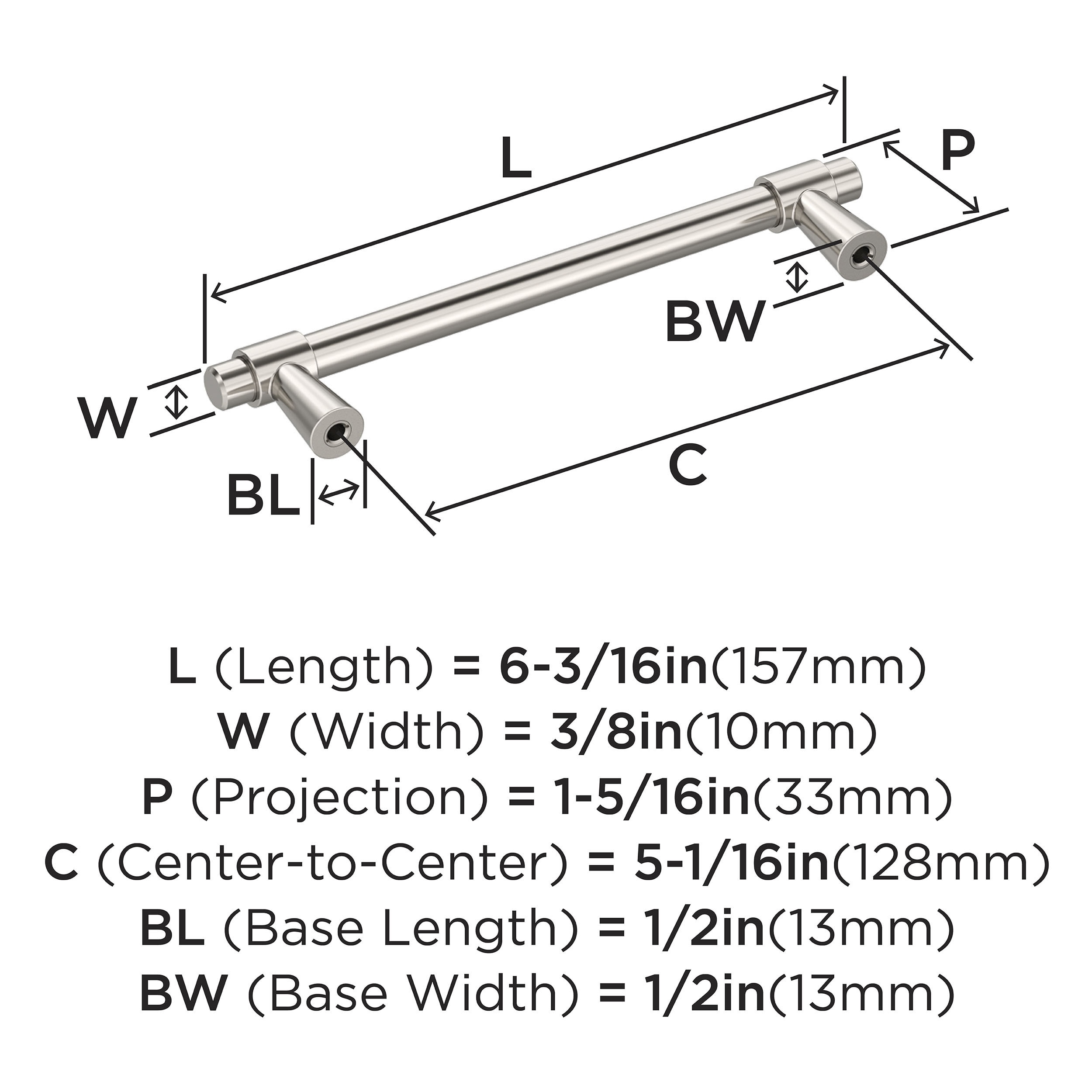 Amerock BP36859PN Cabinet-Pulls - View #3
