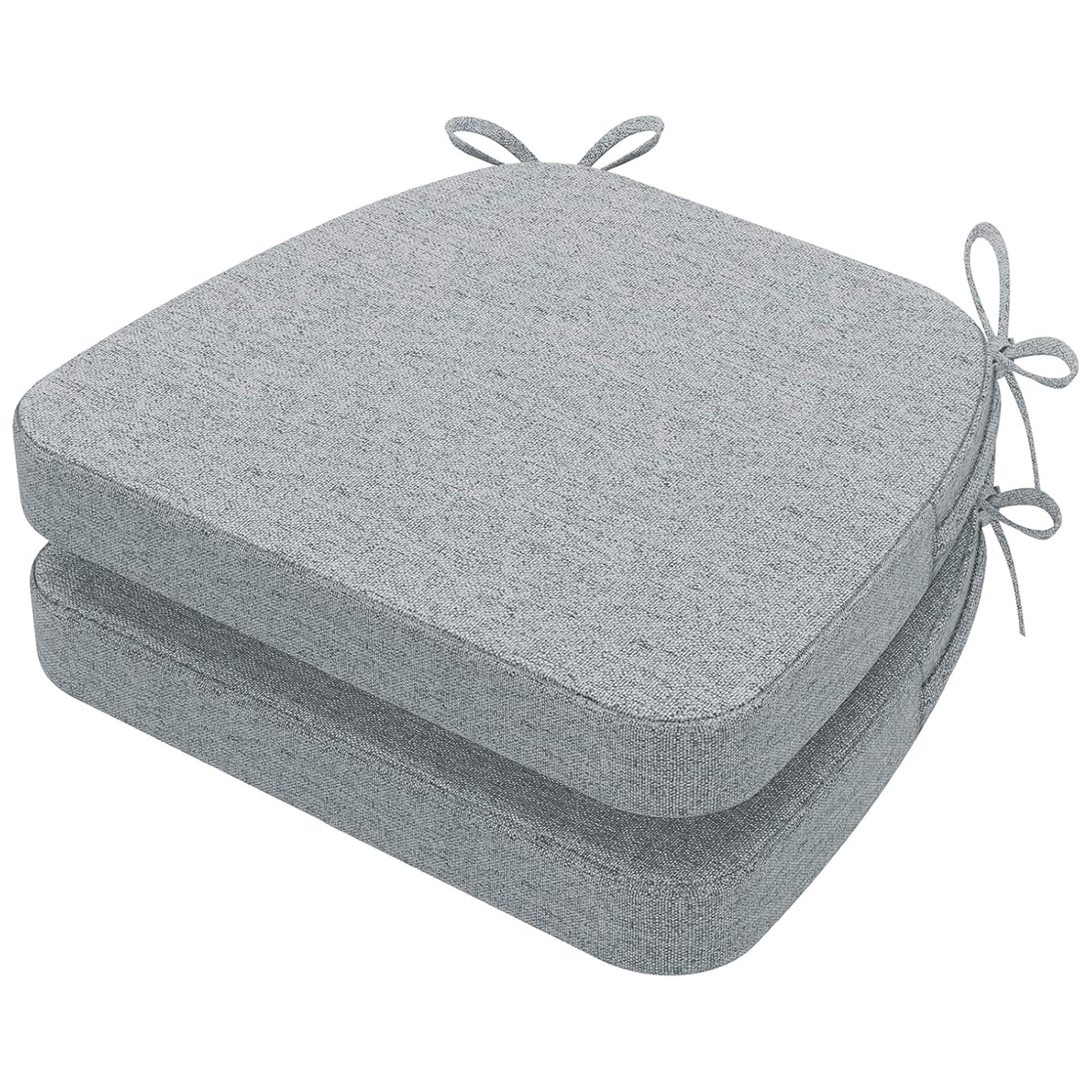 AAAAAcessories LS-DCCLH-ZXHUI-2P Gray Solid Chair Cushion