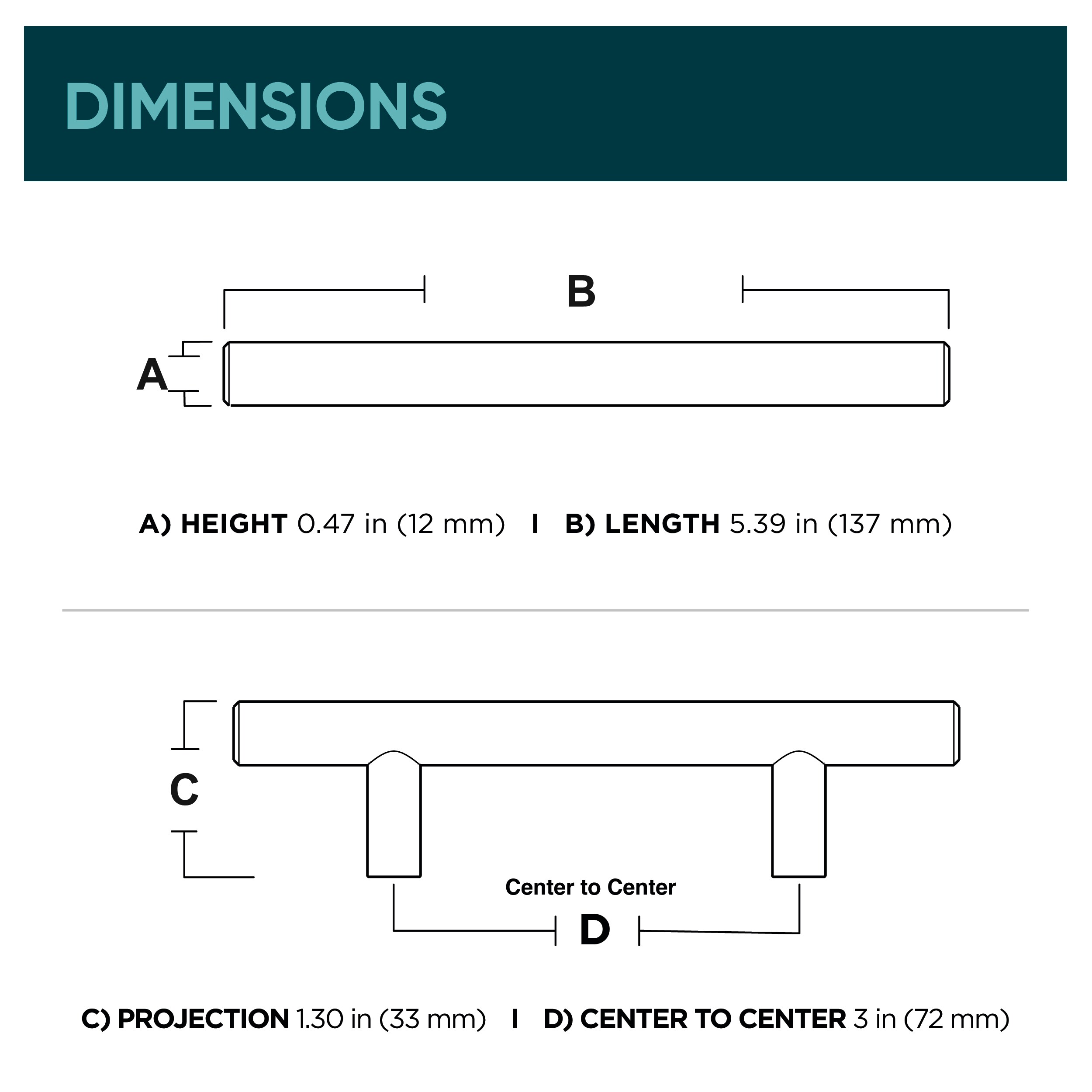 Origin 21 BAR076W-FB-K2 Cabinet-Pulls - View #6