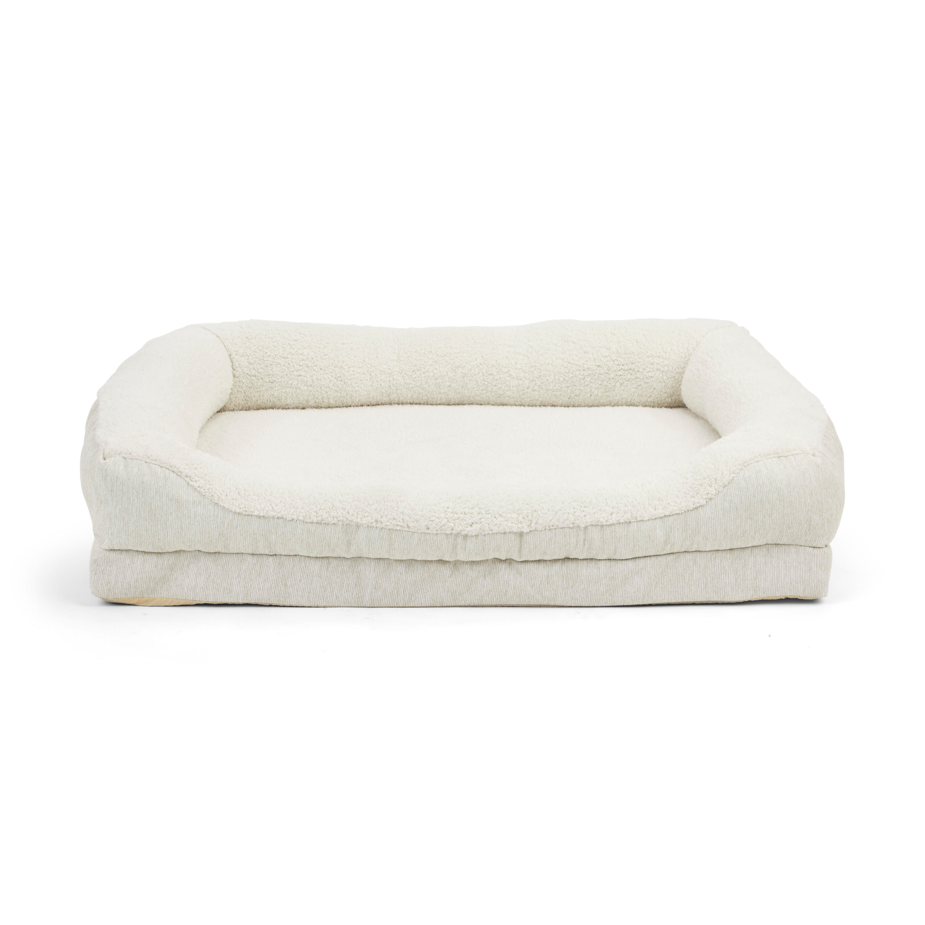 EveryYay 3941869 Rectangular Cream Orthopedic Dog Bed ( Medium )