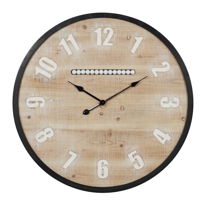 Grayson Lane Og Round Wall Clock In, Wooden Wall Clocks Uk