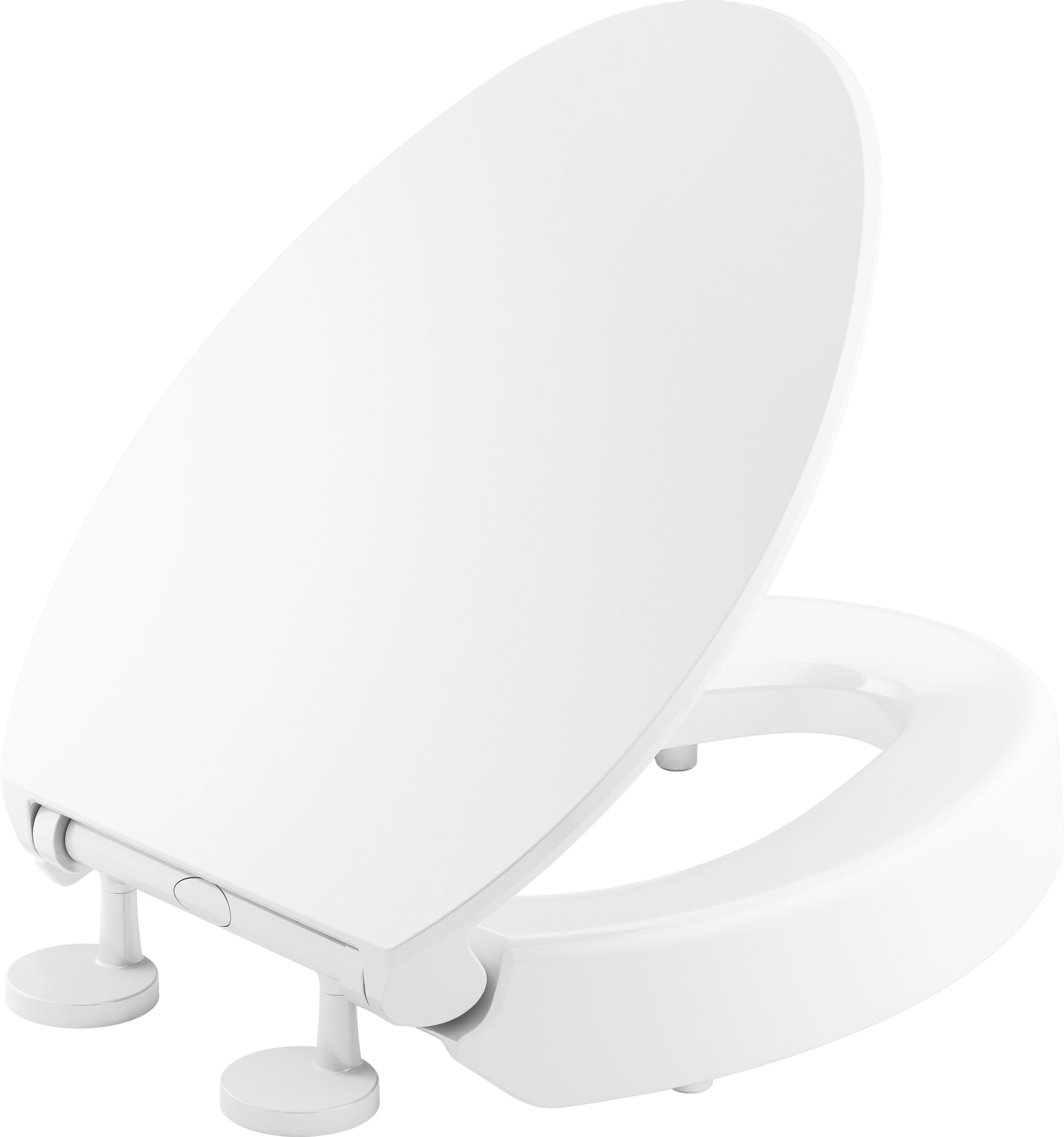 HARO, ELONGATED Toilet Seat, Slow-Close-Seat, Heavy-Duty up to 550 lbs,  Quick-Release & Easy Clean, Fast-Fix-Hinge, No-Slip Bumpers, White, Advanced (PP)