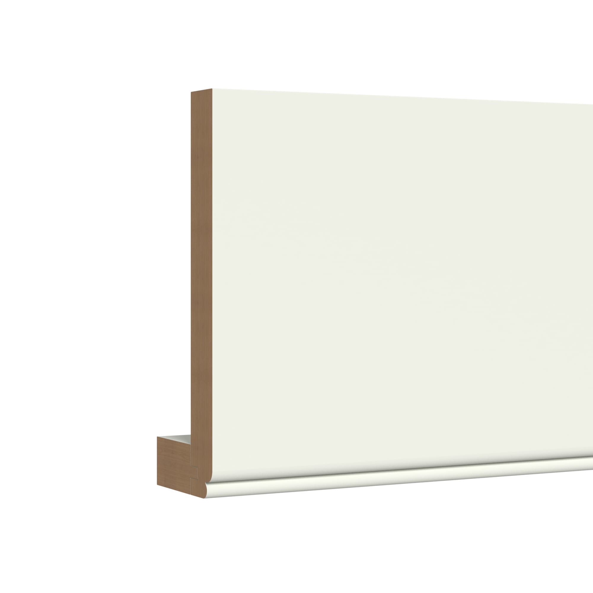 KraftMaid Momentum Deveron Cabinet Crown Moulding 96-in W x 6-in H x 2-in D Dove White Painted
