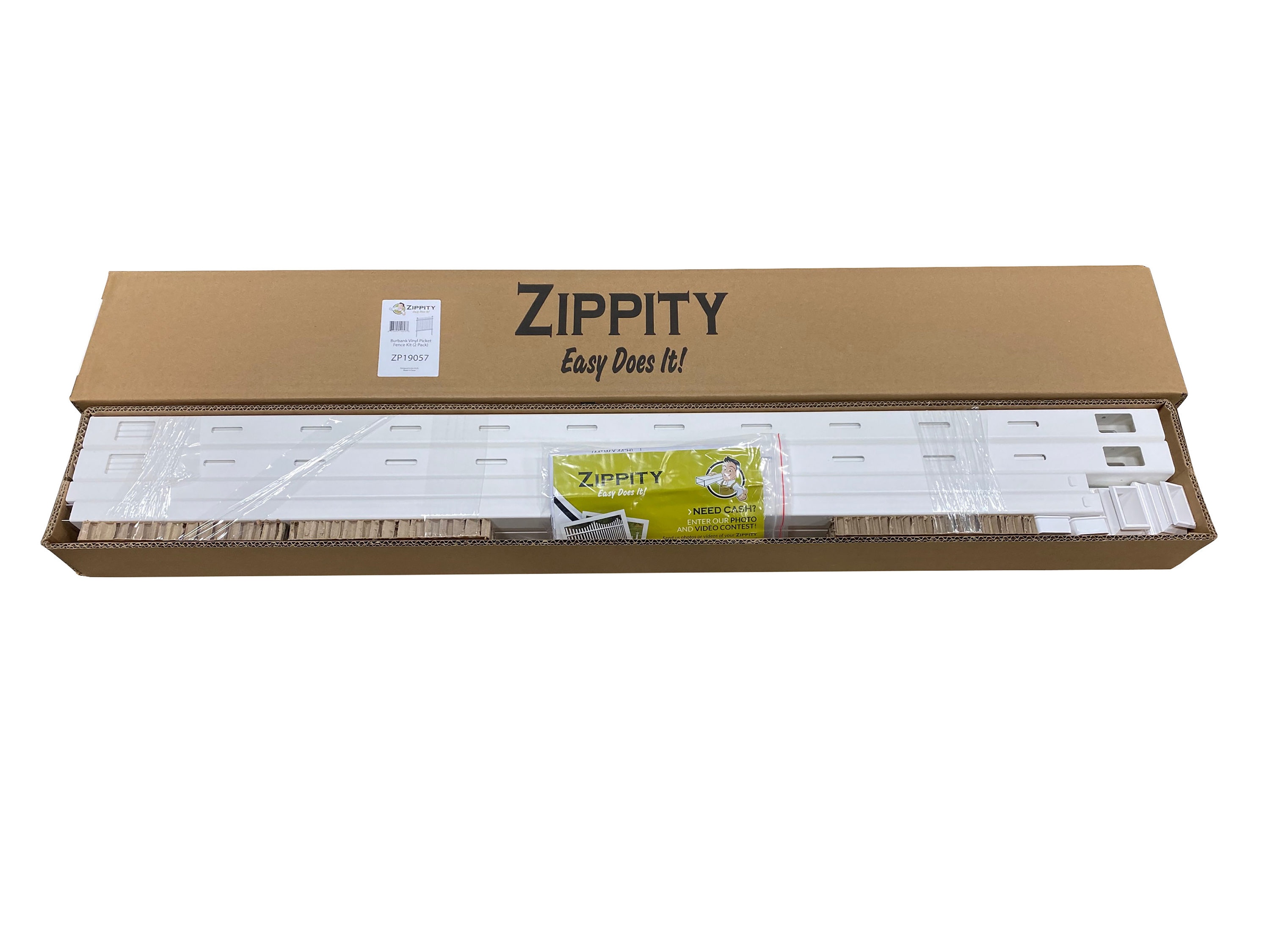 Zippity Outdoor Products Burbank 2 Panels 3.5-ft H X 3.5-ft W White ...