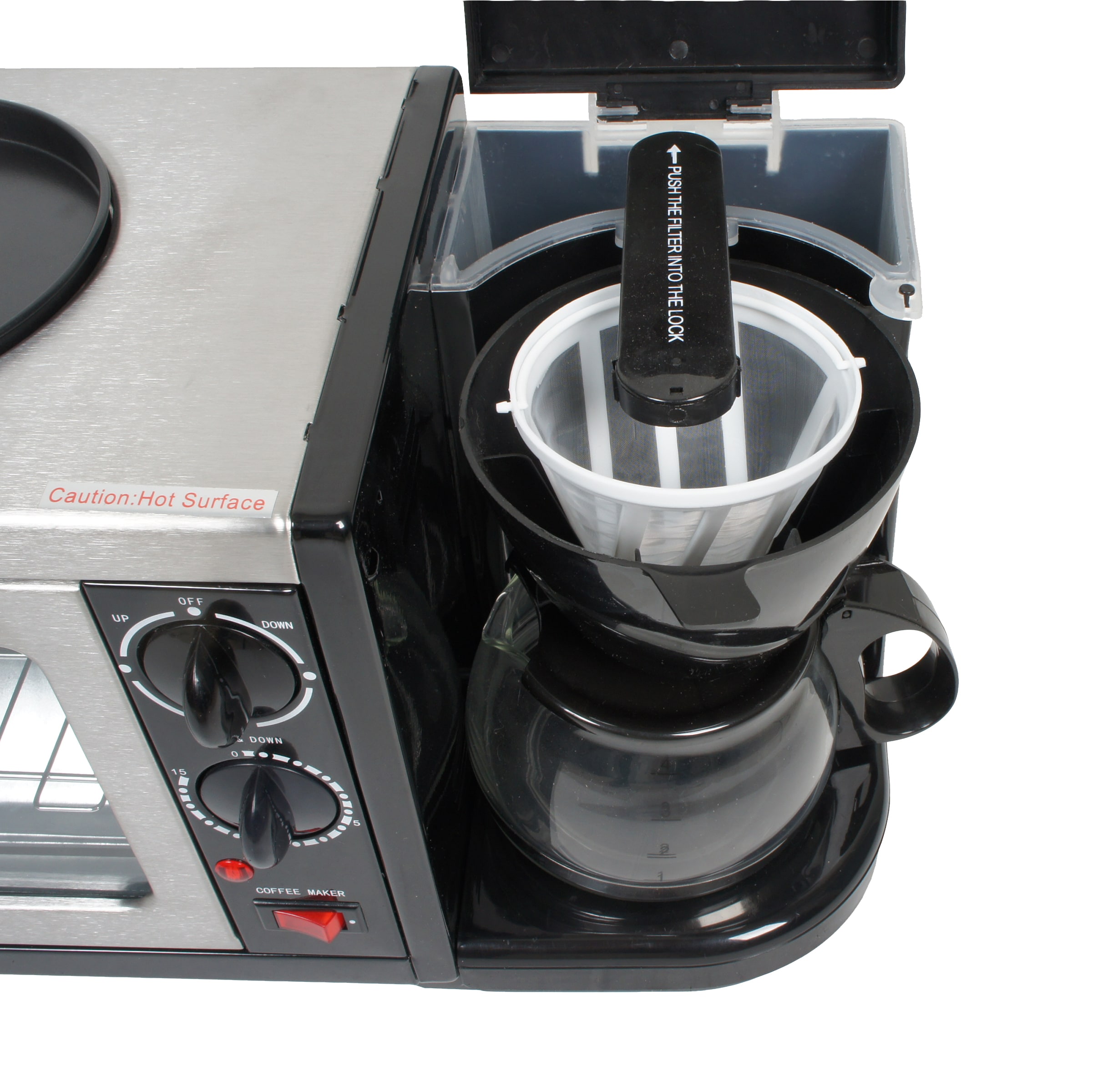 SPT BM-1120B 3-in-1 Breakfast Maker - Stainless Steel Black