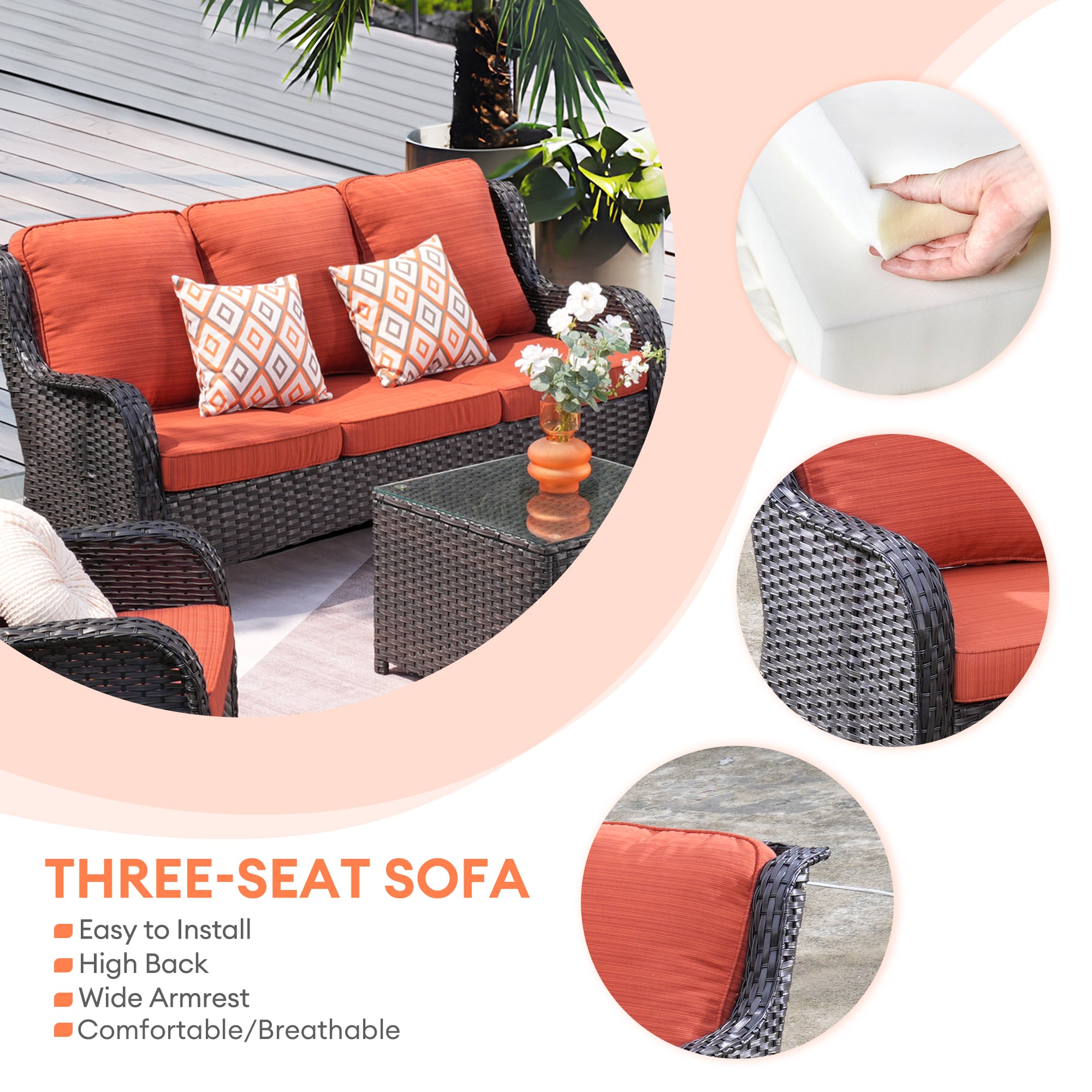 XIZZI XIXCTL8153T Patio-Conversation-Sets - View #6