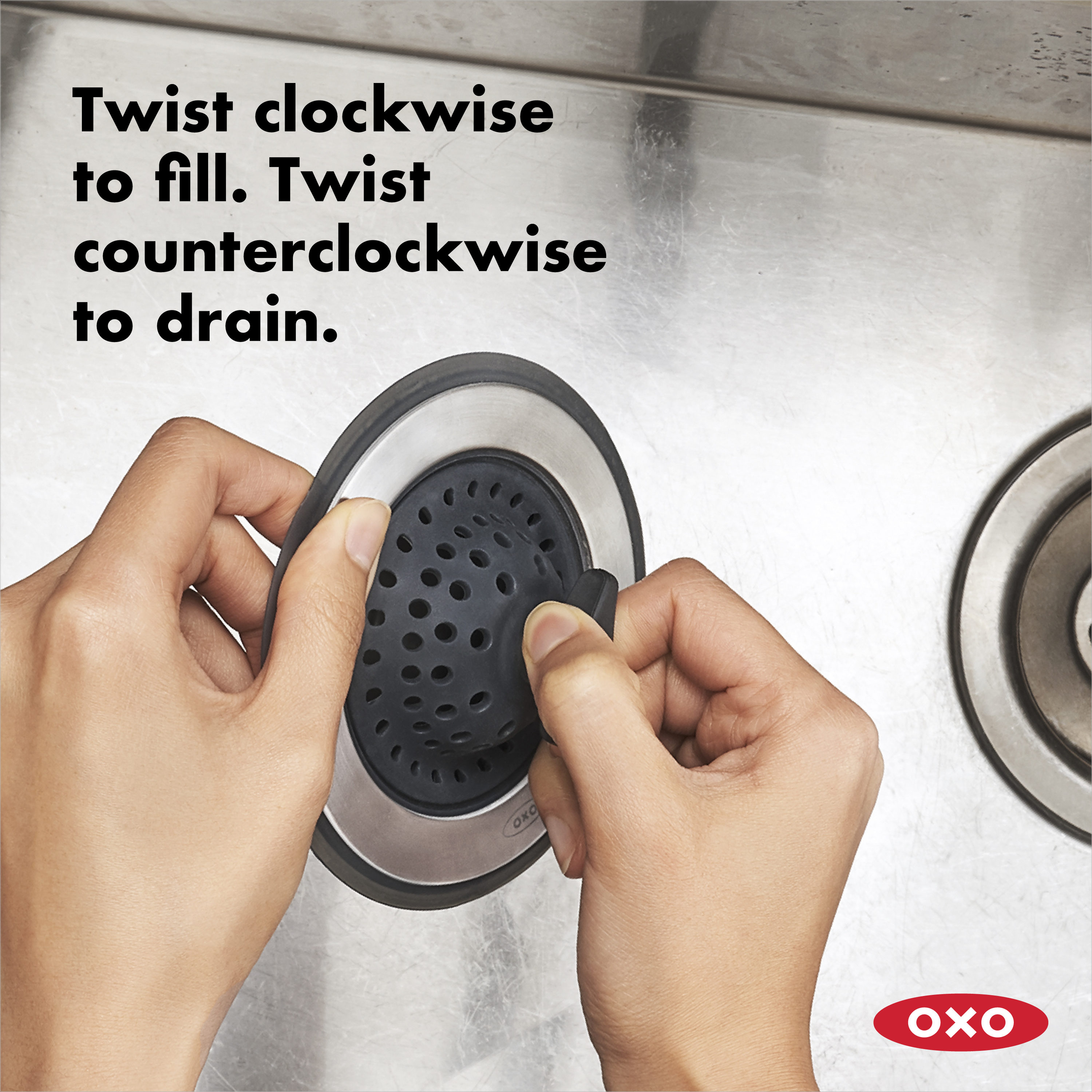 OXO Good Grips Satin Nickel Stainless Steel Kitchen Sink Strainer