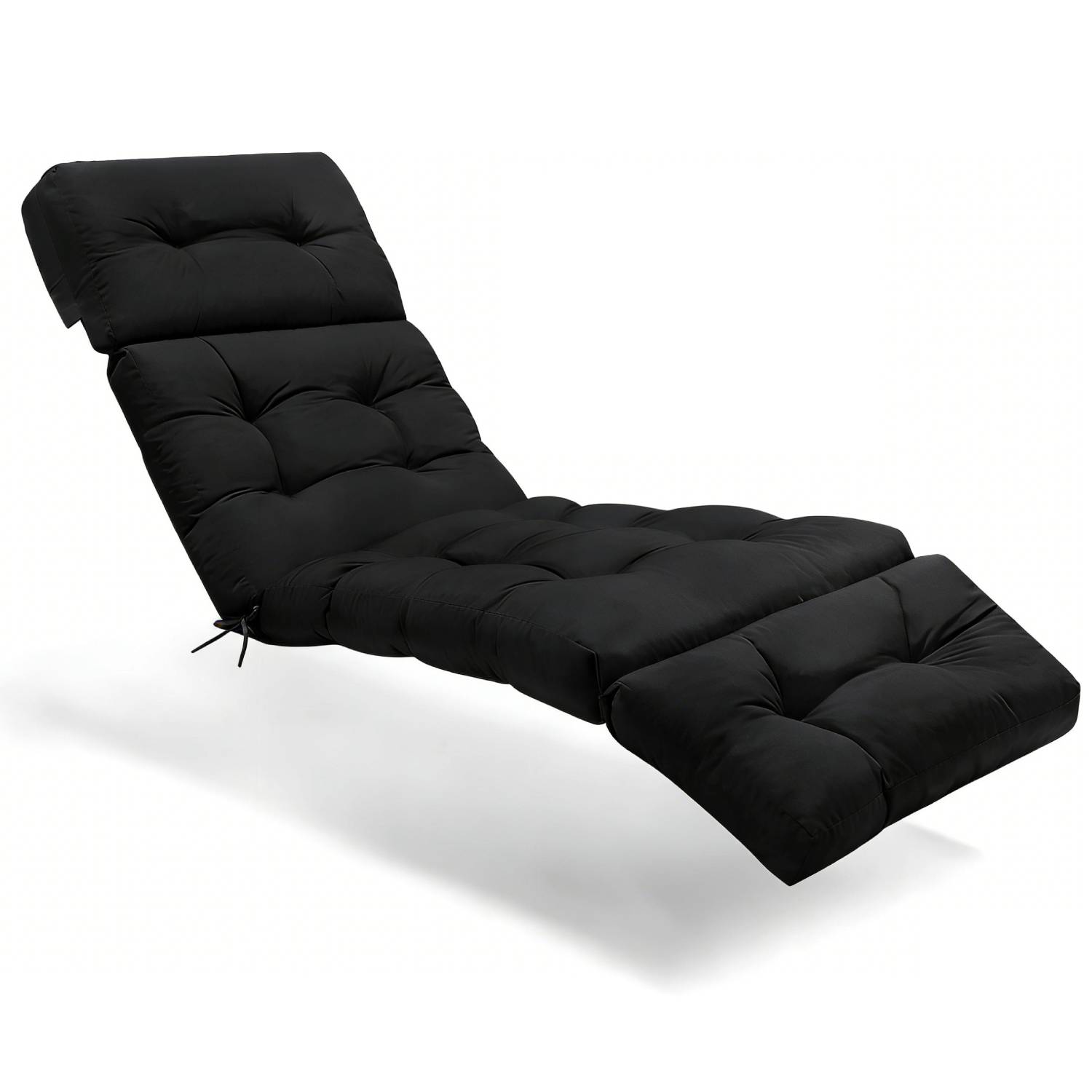Garvee - 80x21x3 in Lounge Chair Cushion for Outdoor Furniture with Removable Cover Black