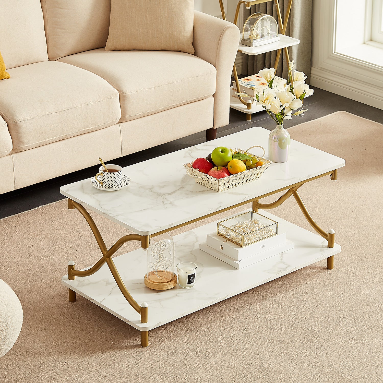 Vecelo LOE-MX-CT04-GLD Coffee-Tables - View #2