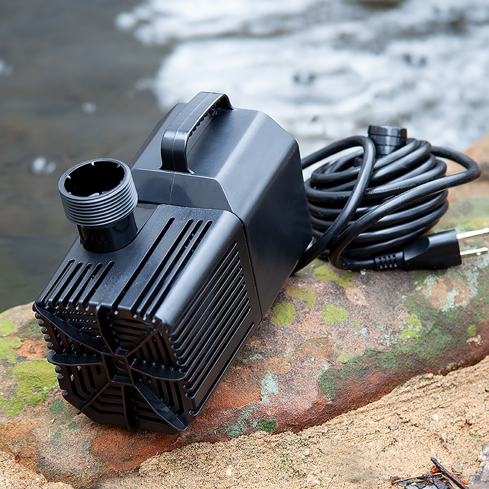 Beckett 2100-GPH Submersible Corded Electric Waterfall Pump in the Pond ...