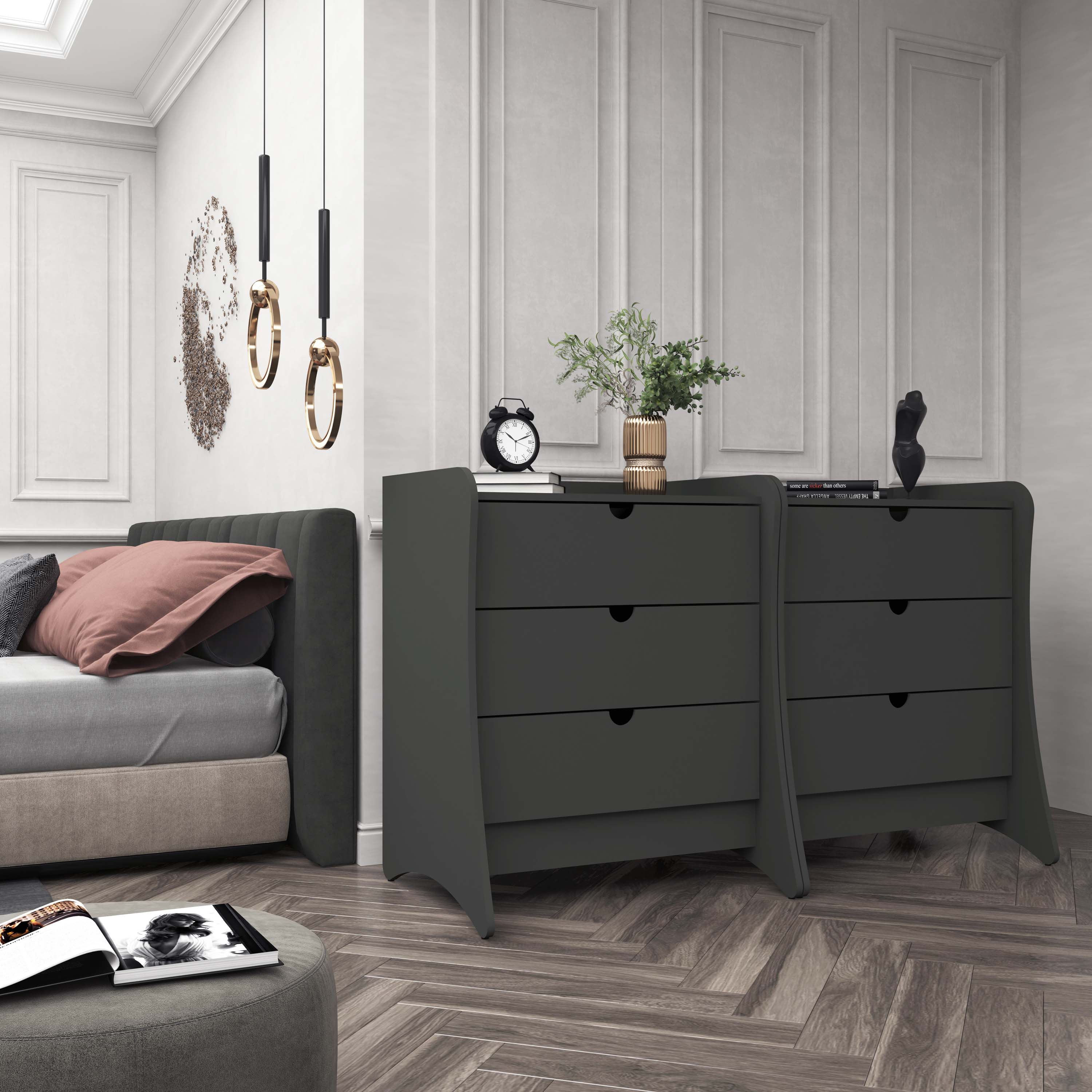 Manhattan Comfort 2-182GMC9 Grey 6 -Drawer Standard dresser