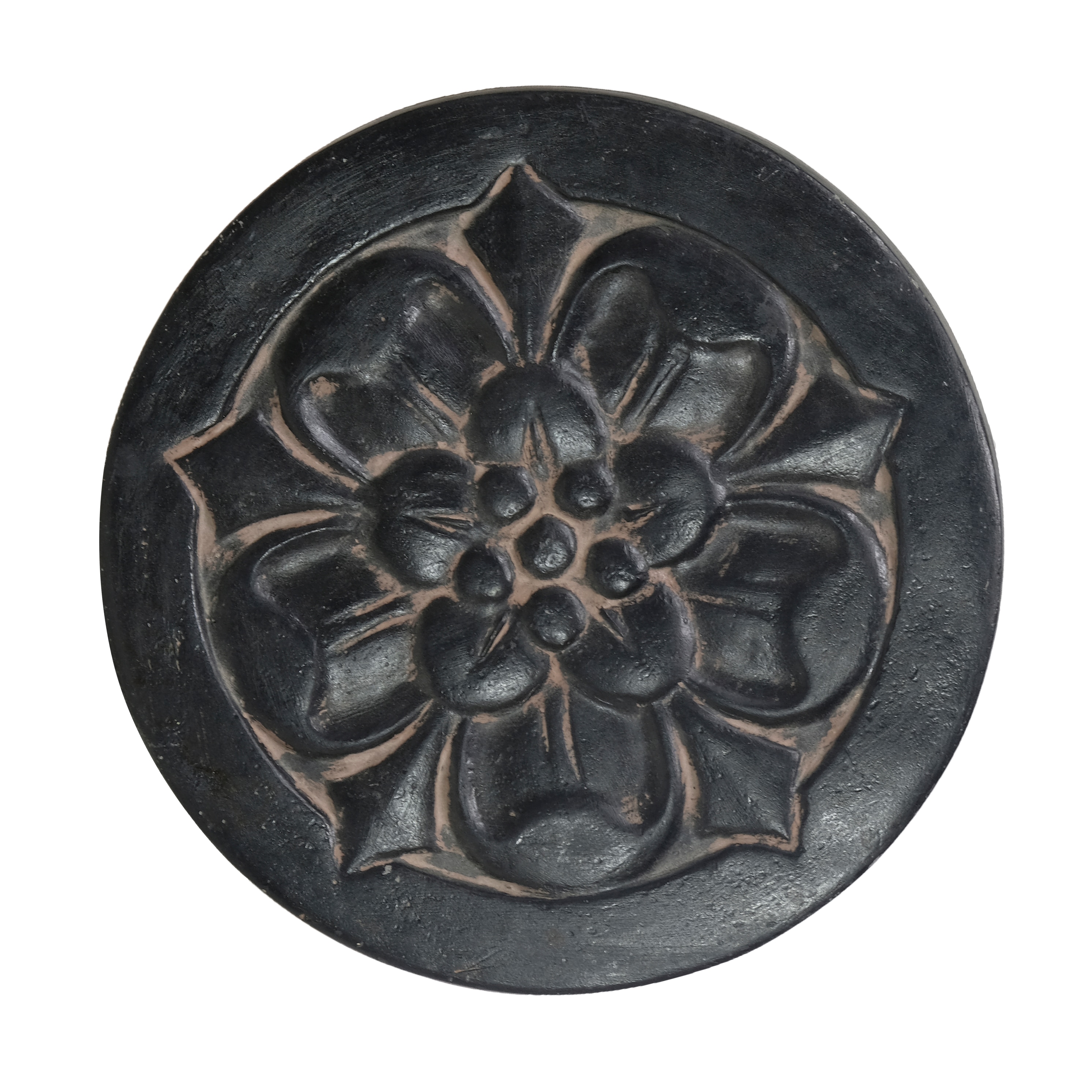 MPG Planters PC5590AC-S3 18-Inches L x 18-Inches W x Round Aged Charcoal Composite Stepping stone Multi-pack